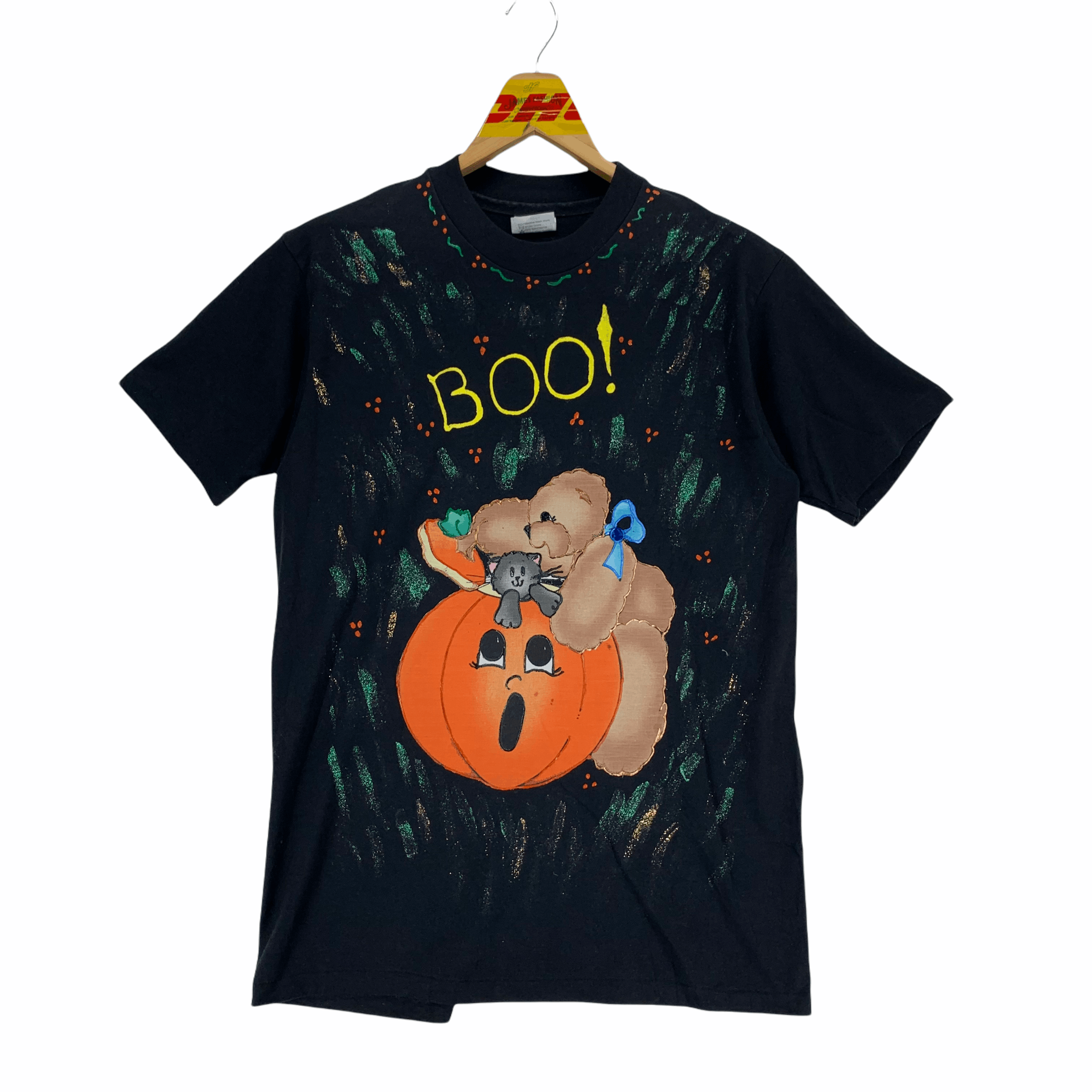 Hanes Vintage Halloween Pumpkin Hanes Tees #3380-120 Size US L / EU 52-54 / 3 - 1 Thumbnail