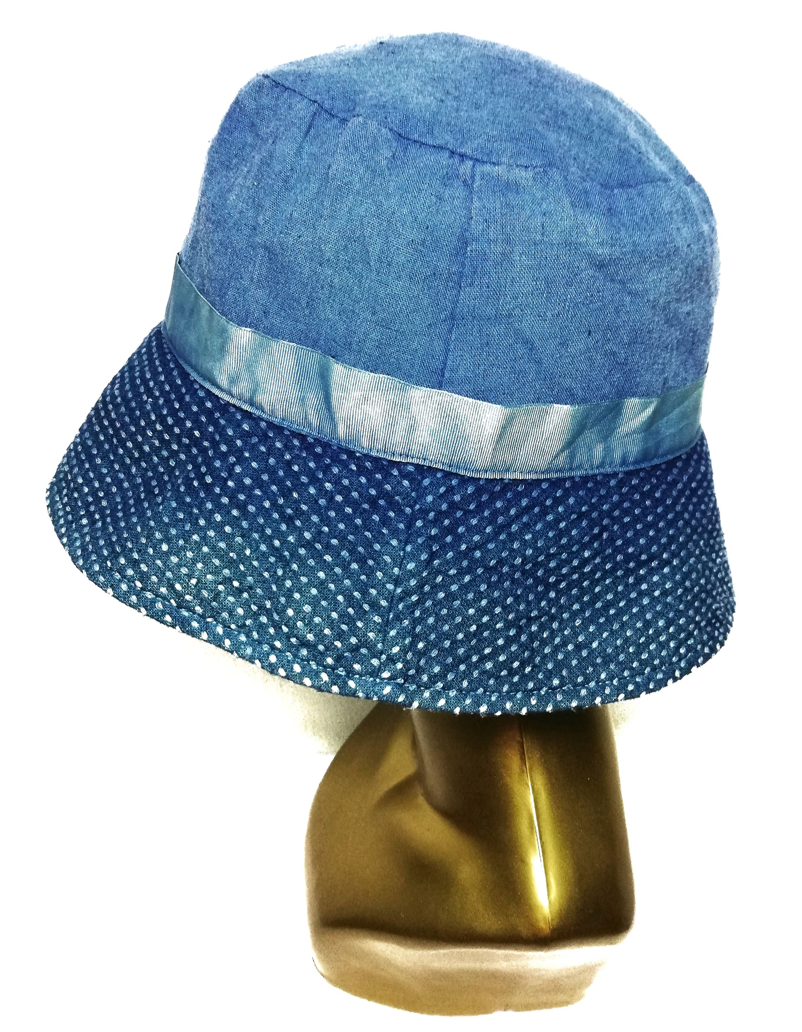 Japanese Brand 🔥Traditional Indigo Design Sashiko Stiches Bucket Hat🔥 Size ONE SIZE - 12 Thumbnail