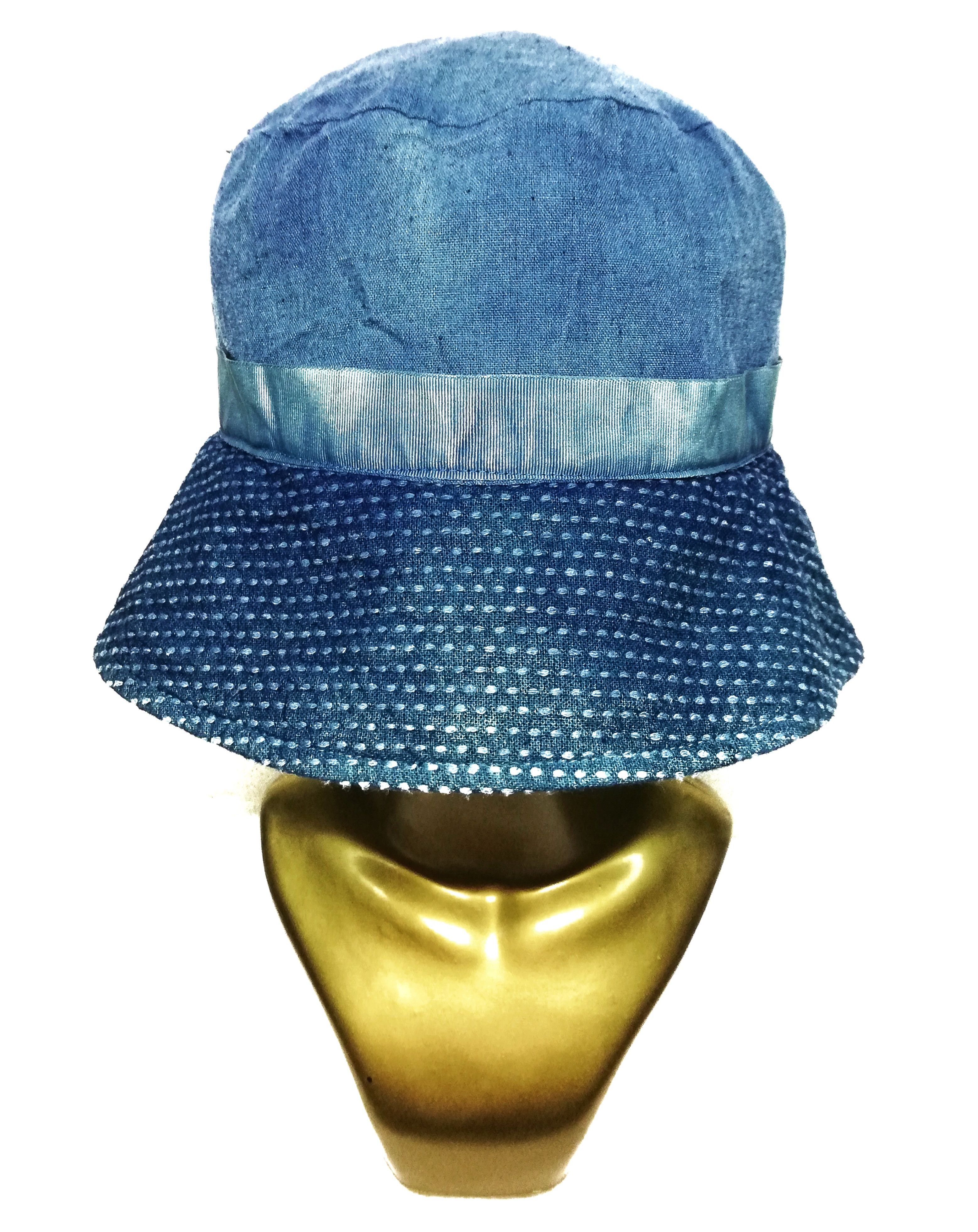 Japanese Brand 🔥Traditional Indigo Design Sashiko Stiches Bucket Hat🔥 Size ONE SIZE - 11 Thumbnail