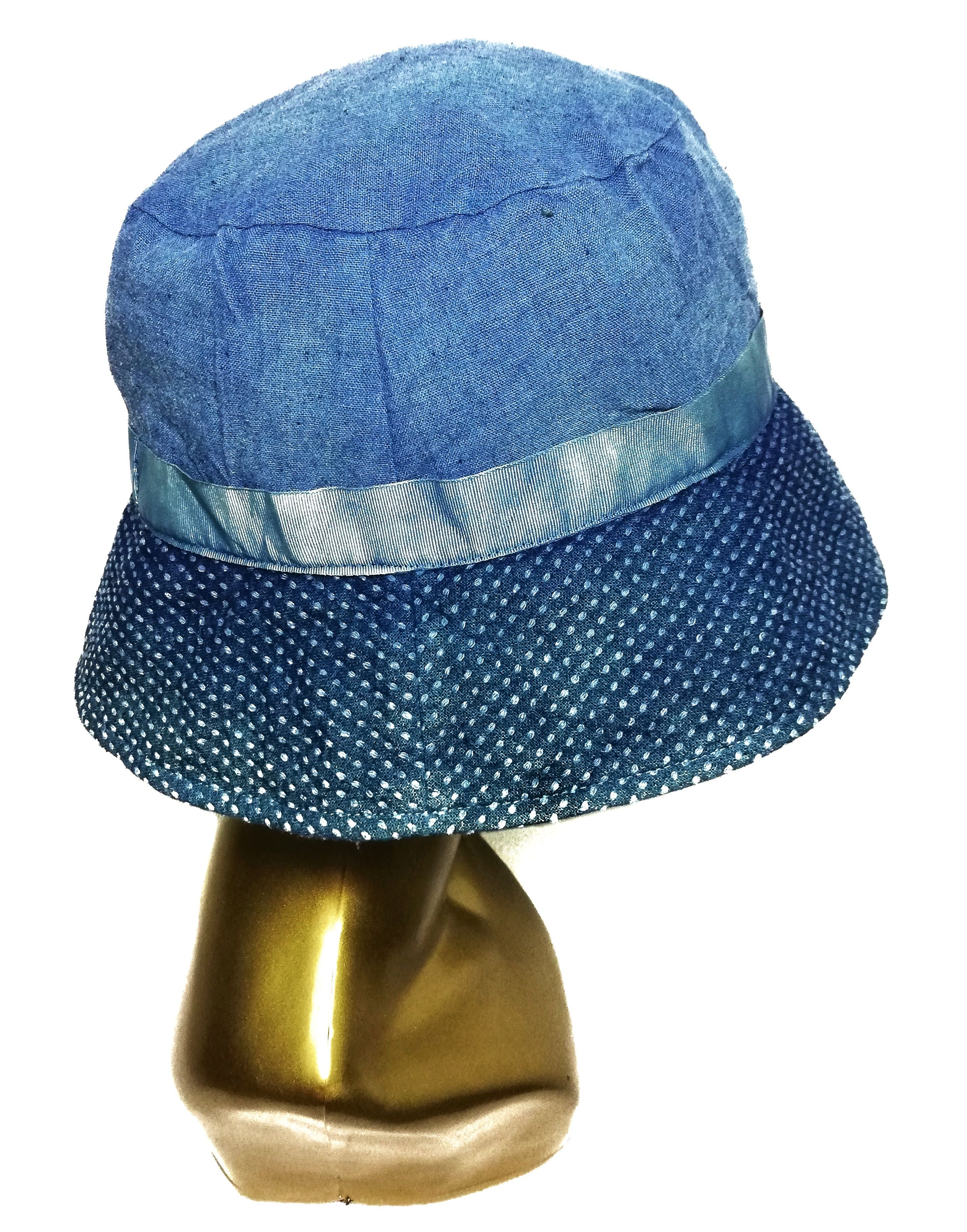 Japanese Brand 🔥Traditional Indigo Design Sashiko Stiches Bucket Hat🔥 Size ONE SIZE - 14 Thumbnail