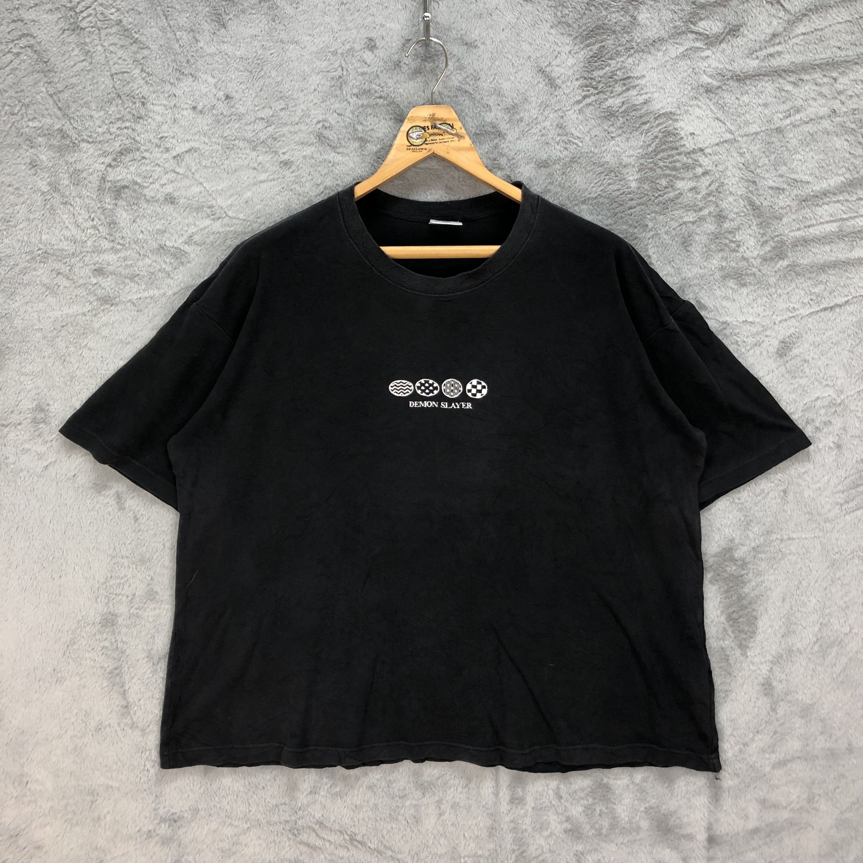 Anime Anime DEMON SLAYER Oversized Cropped Tees #4760-167 Size L / US 10 / IT 46 - 3 Thumbnail