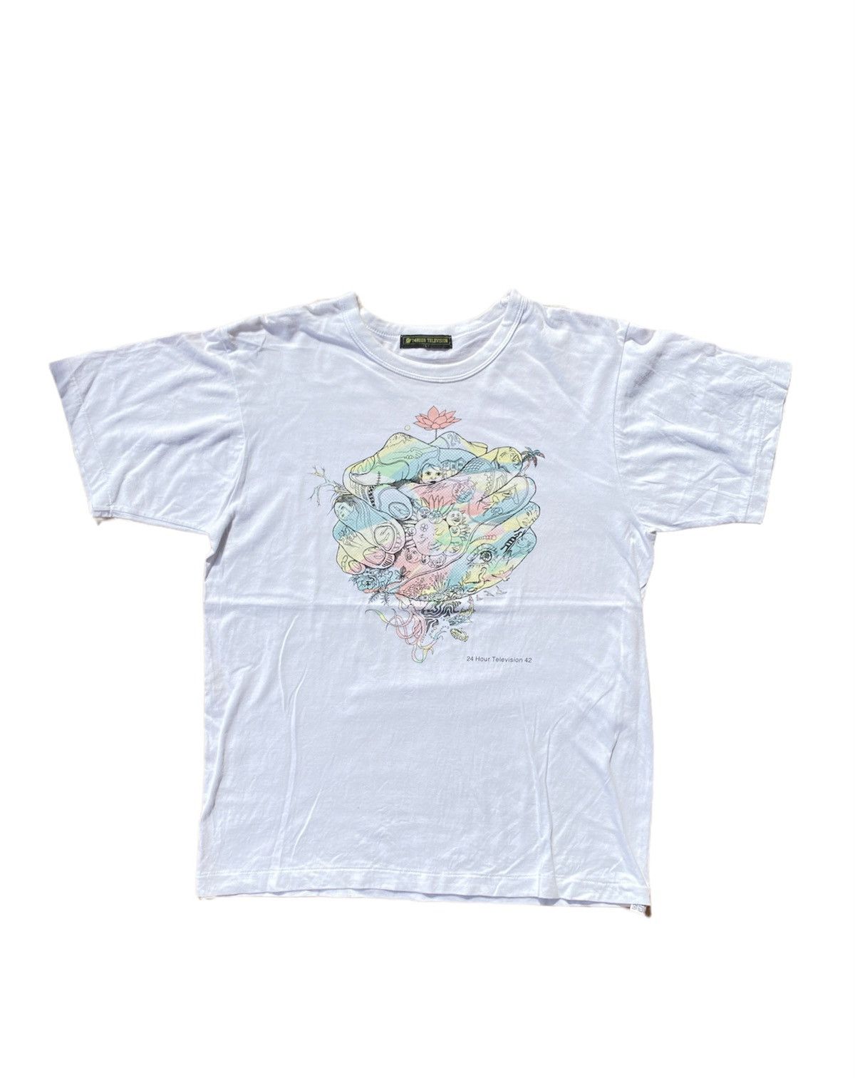 Japanese Brand × Vintage Vintage 90s 24 Hour Television 42 Single Stitch Art Japanese Size US L / EU 52-54 / 3 - 1 Thumbnail