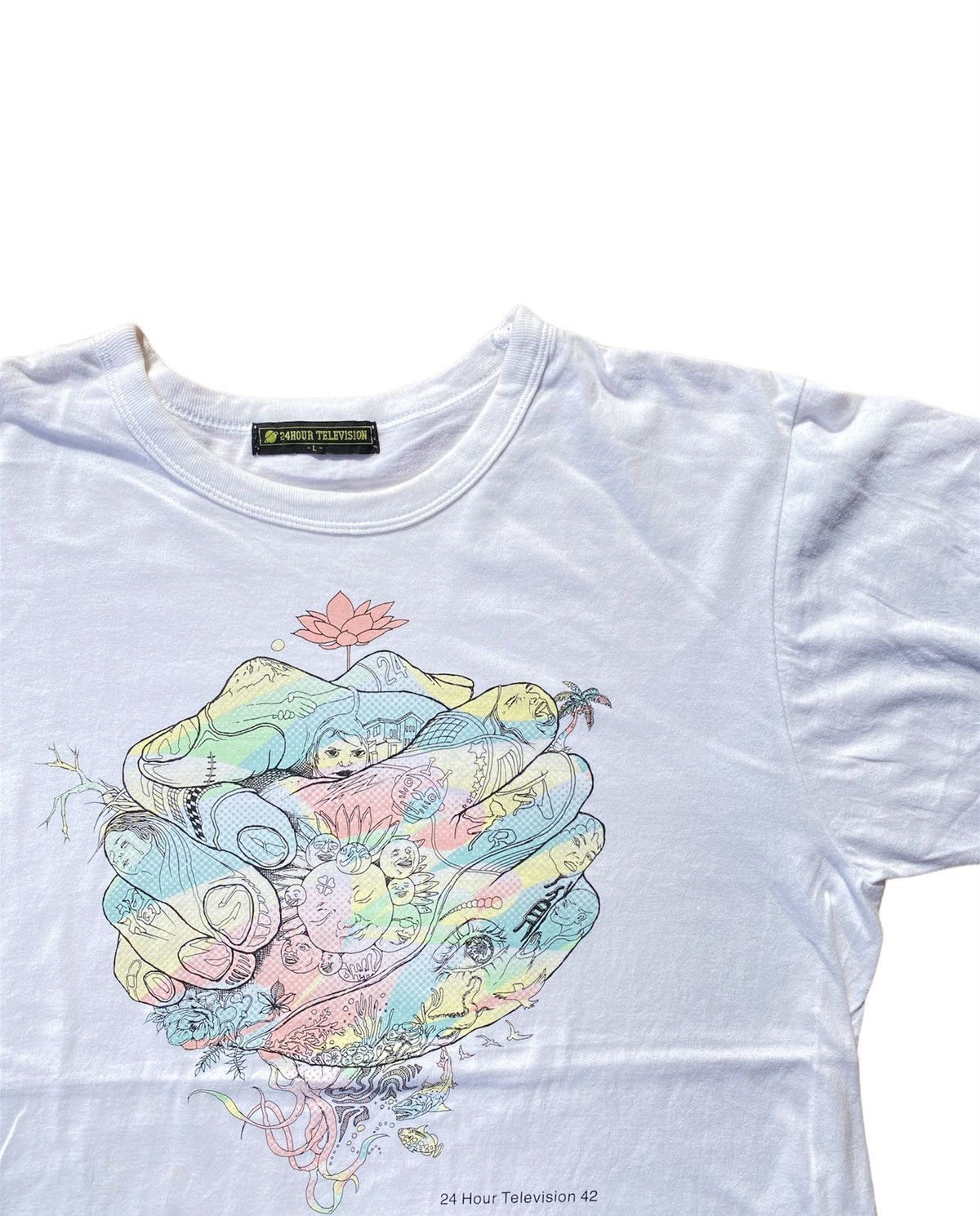 Japanese Brand × Vintage Vintage 90s 24 Hour Television 42 Single Stitch Art Japanese Size US L / EU 52-54 / 3 - 2 Thumbnail