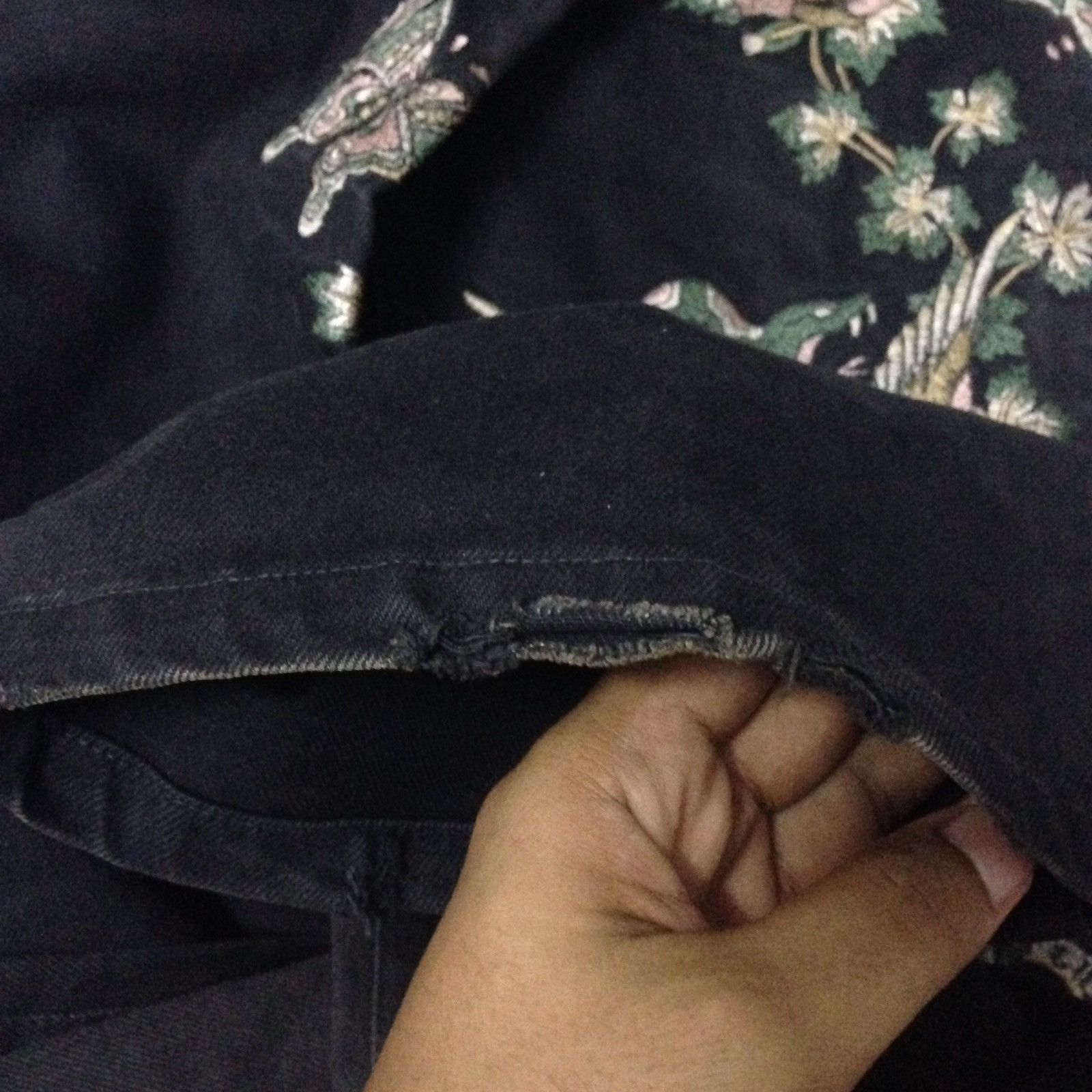 Designer × Japanese Brand Custom culture Embroidery Skull Japanese Eagles Fighting Size US 28 / EU 44 - 3 Thumbnail