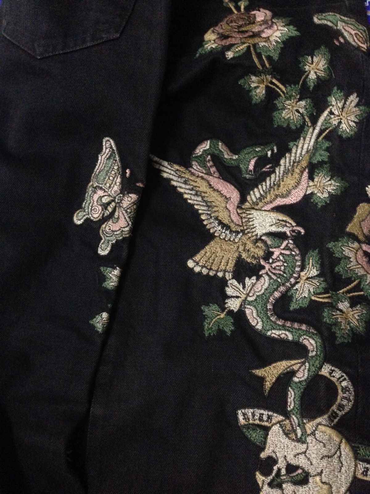 Designer × Japanese Brand Custom culture Embroidery Skull Japanese Eagles Fighting Size US 28 / EU 44 - 4 Thumbnail