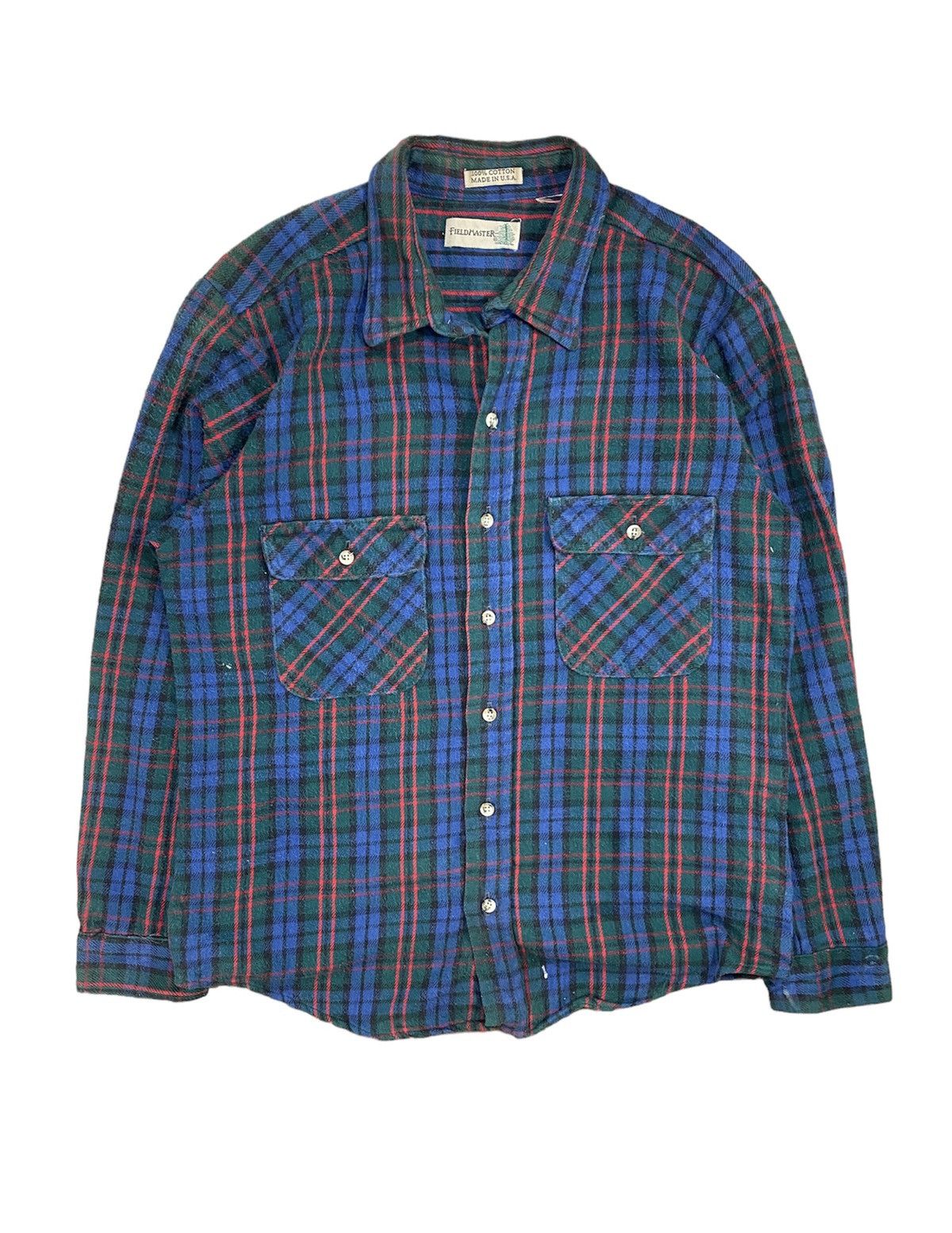 Flannel × Vintage Vintage Flannel Fieldmaster Made In Usa Cotton Size L Size US L / EU 52-54 / 3 - 1 Thumbnail