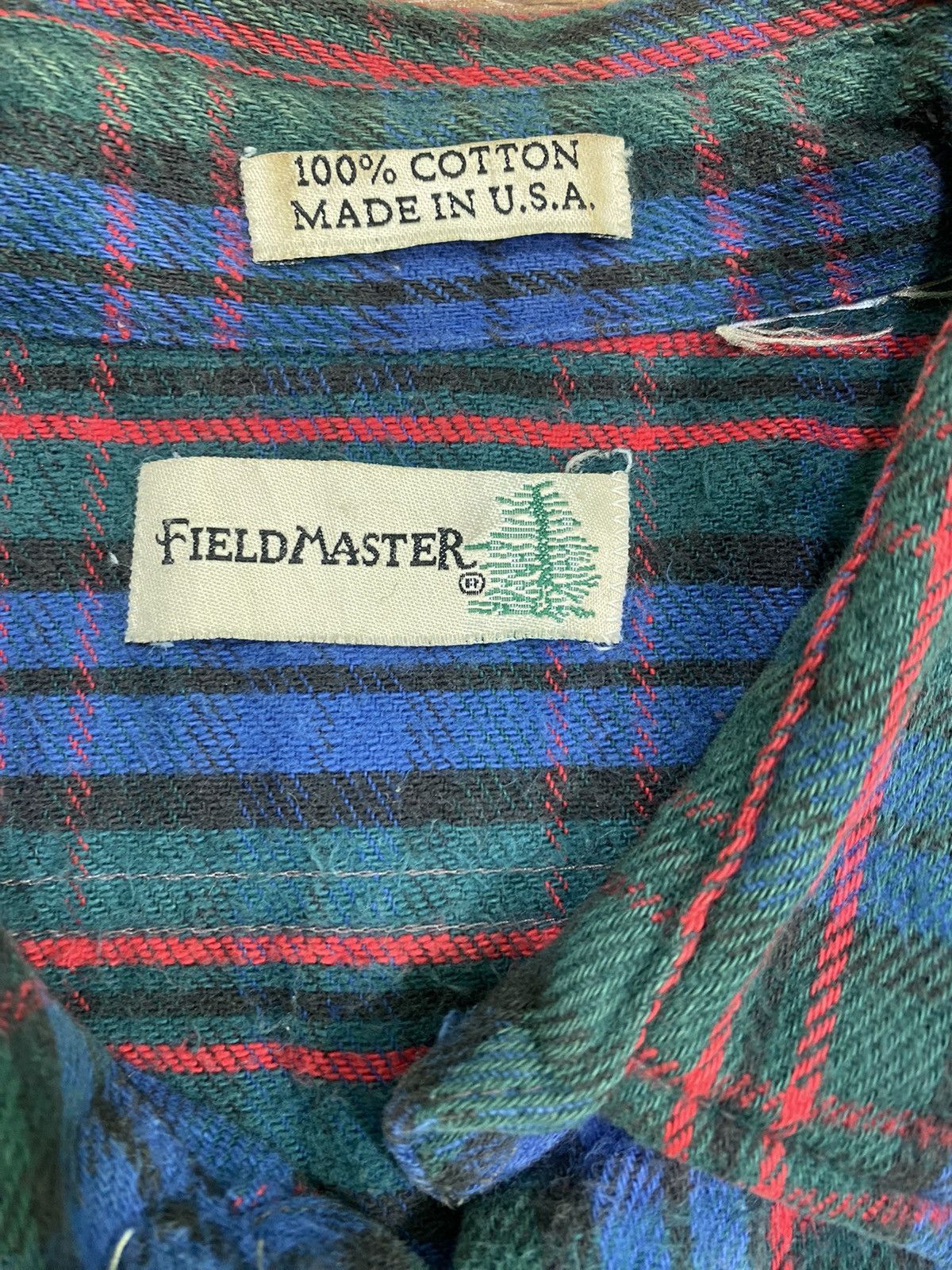 Flannel × Vintage Vintage Flannel Fieldmaster Made In Usa Cotton Size L Size US L / EU 52-54 / 3 - 8 Thumbnail