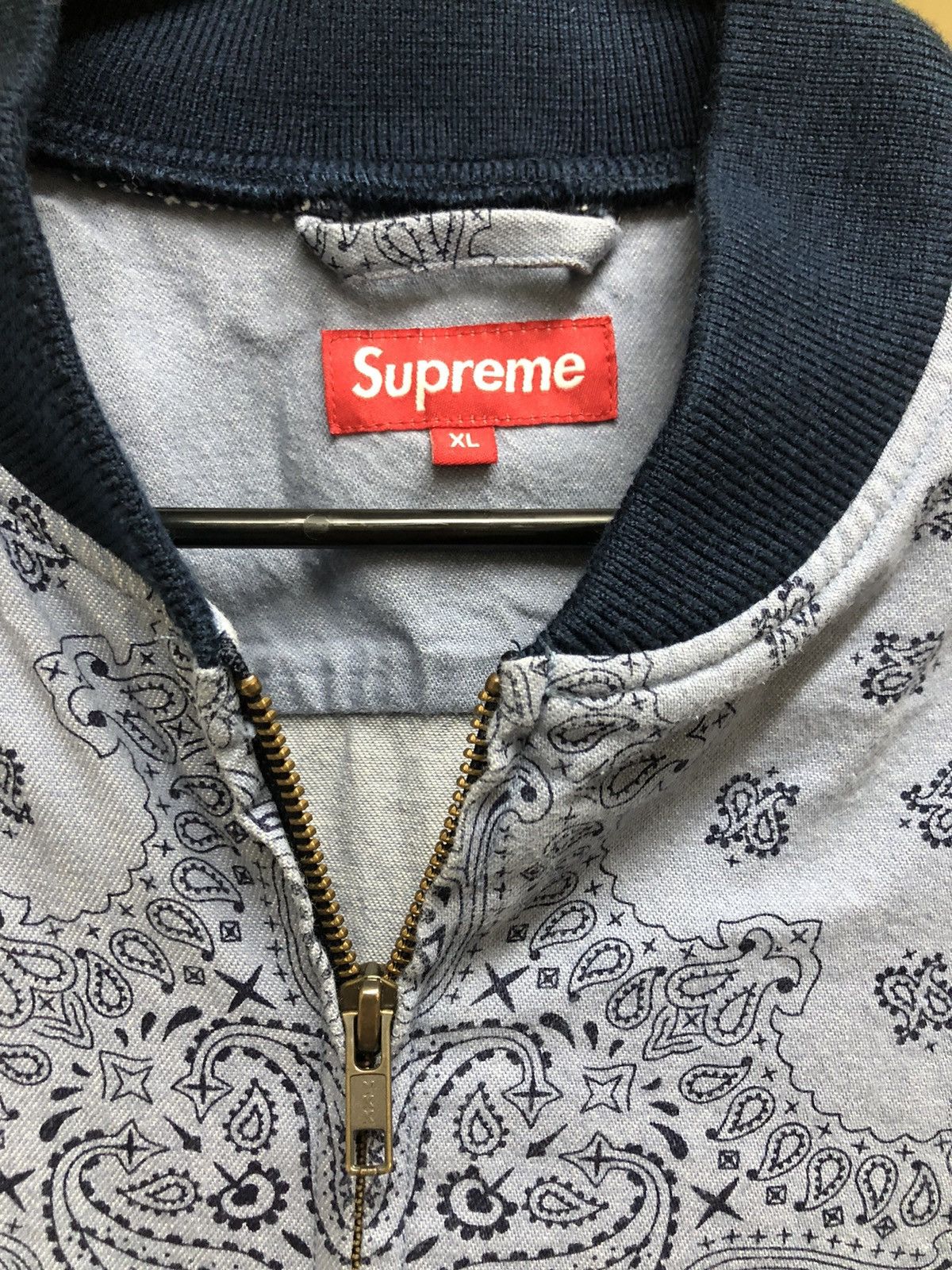Supreme Supreme Blue Denim Paisley Jacket XL Size US XL / EU 56 / 4 - 2 Thumbnail