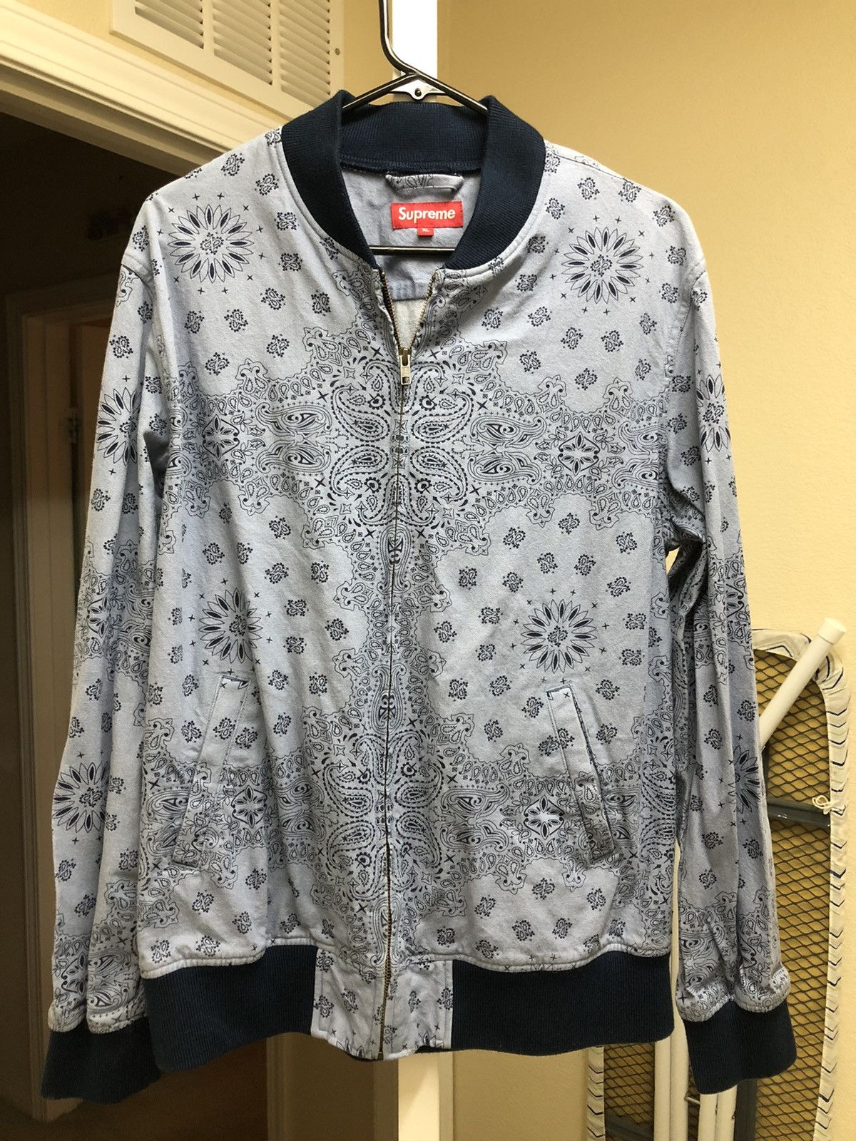 Supreme Supreme Blue Denim Paisley Jacket XL | Grailed 