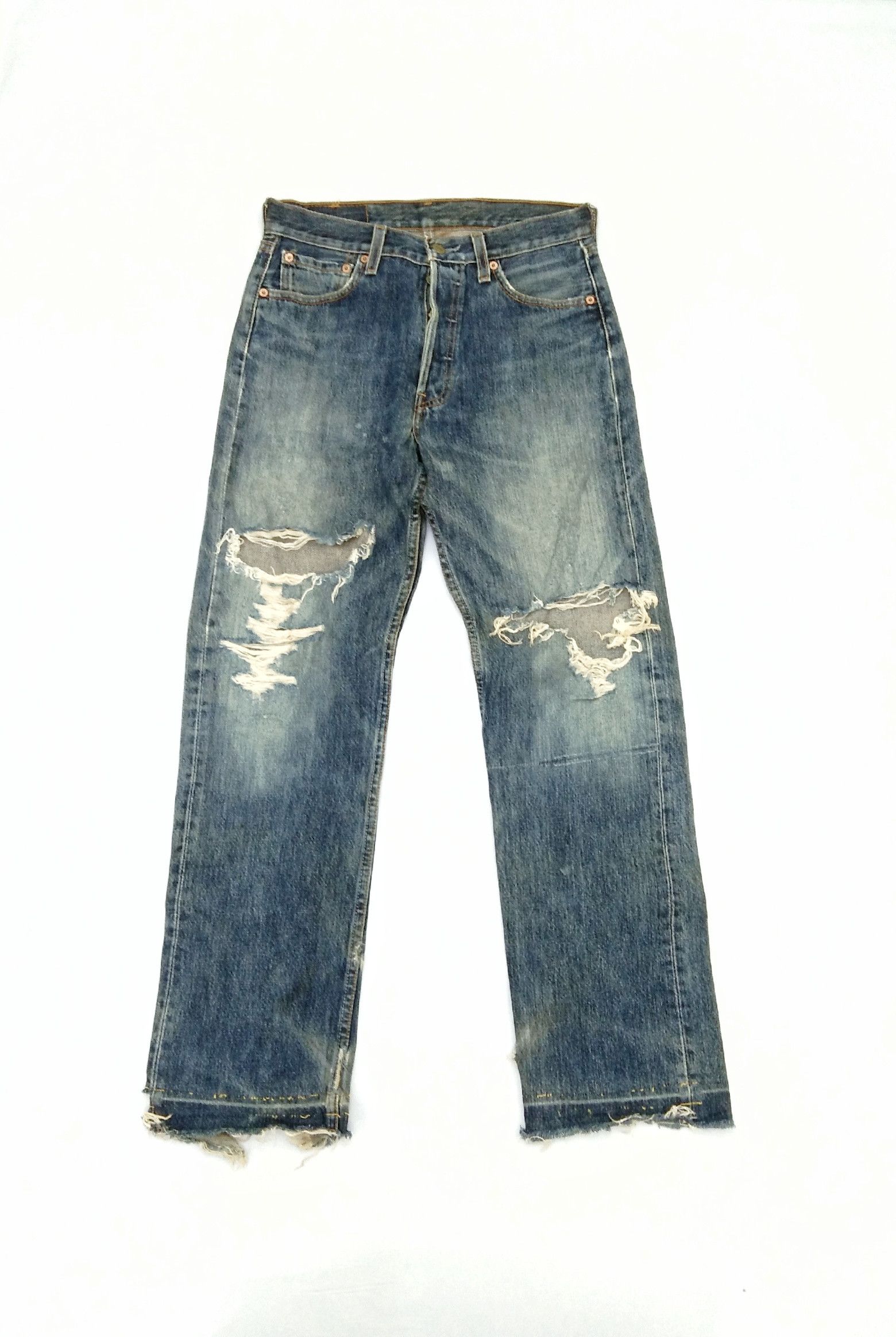image of Levis x Vintage Levi's 501 Made In Usa Distressed Jeans 29X30 in Blue, Men's