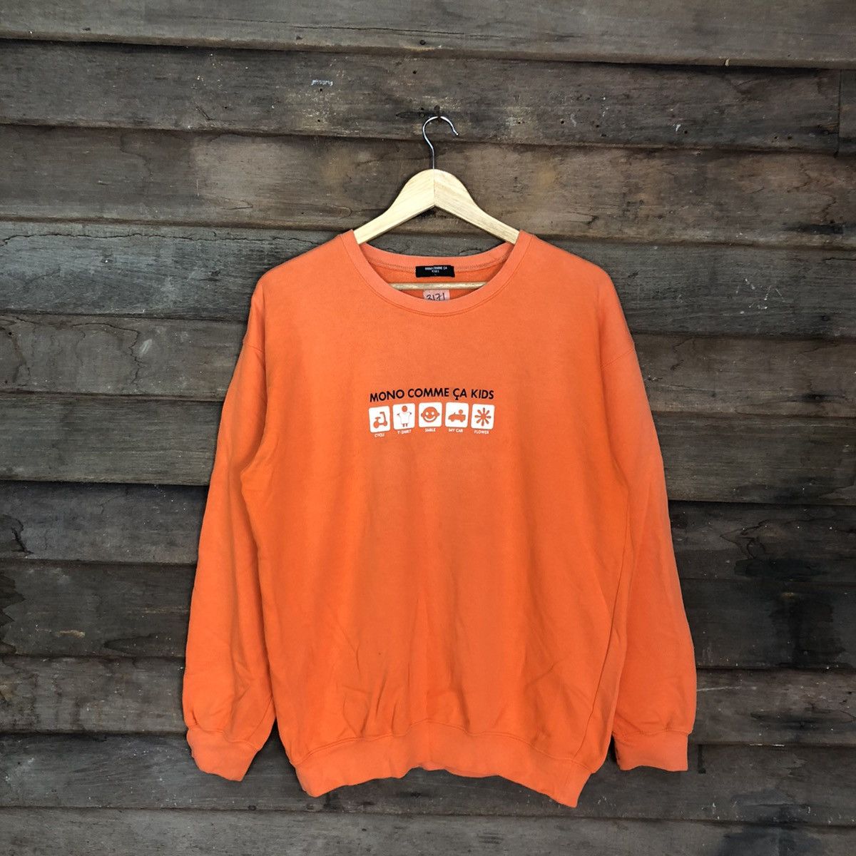 Comme Ca Ism Mono Comme Ca Kids Orange Sweatshirt #3171 Size US L / EU 52-54 / 3 - 3 Thumbnail