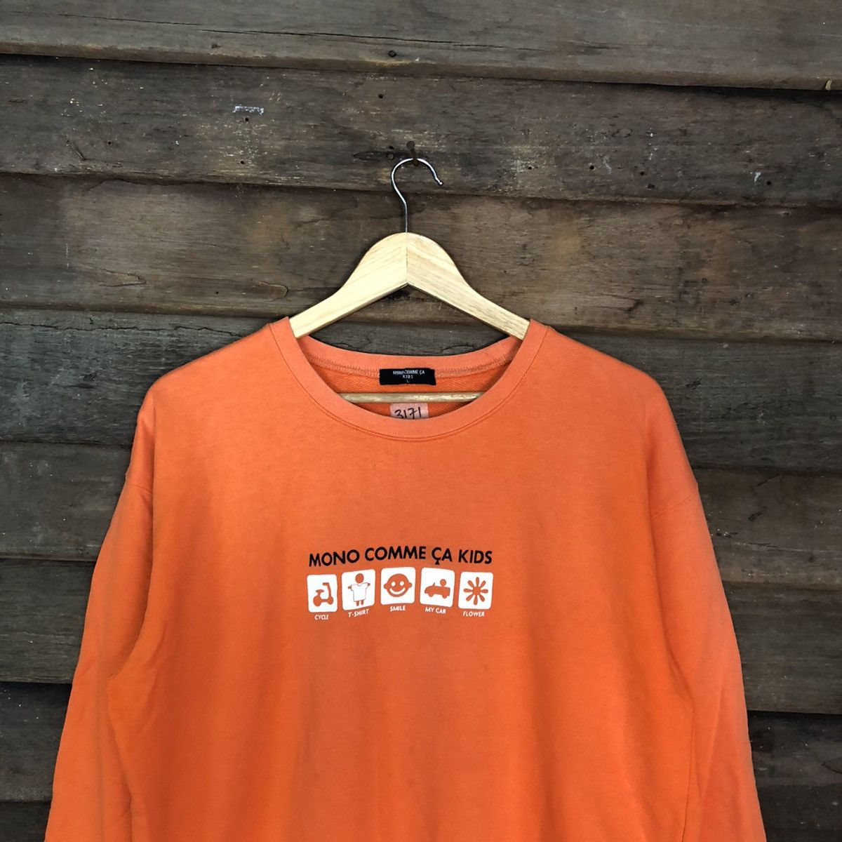 Comme Ca Ism Mono Comme Ca Kids Orange Sweatshirt #3171 Size US L / EU 52-54 / 3 - 9 Thumbnail