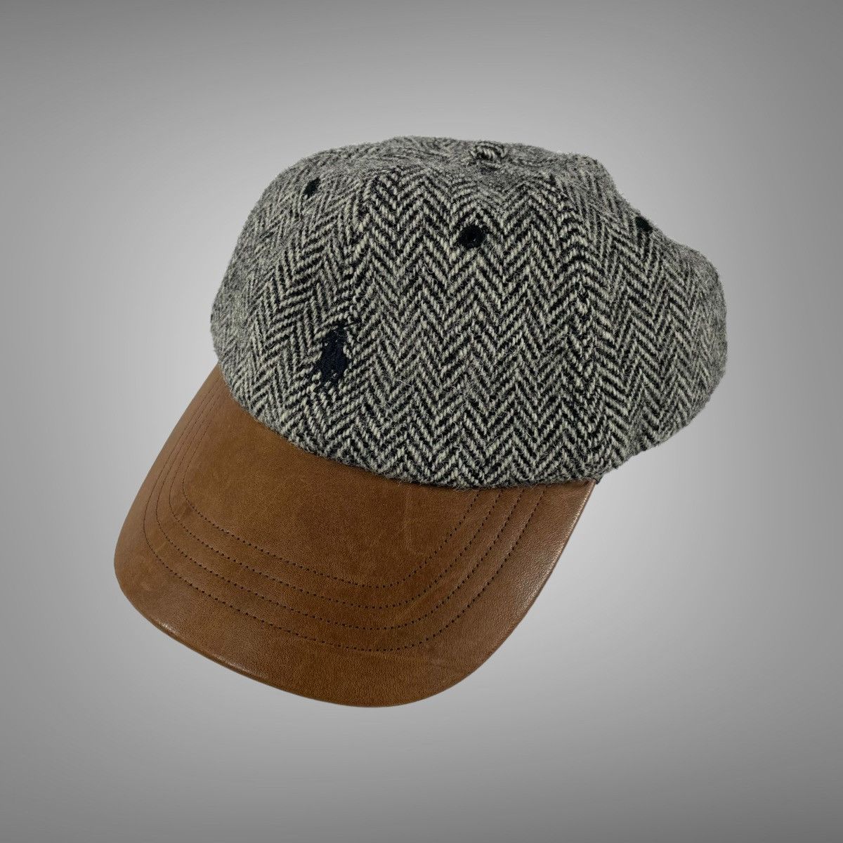 Polo Ralph Lauren × Vintage Vintage 90s polo Ralph Lauren herringbone strap back hat Size ONE SIZE - 1 Thumbnail