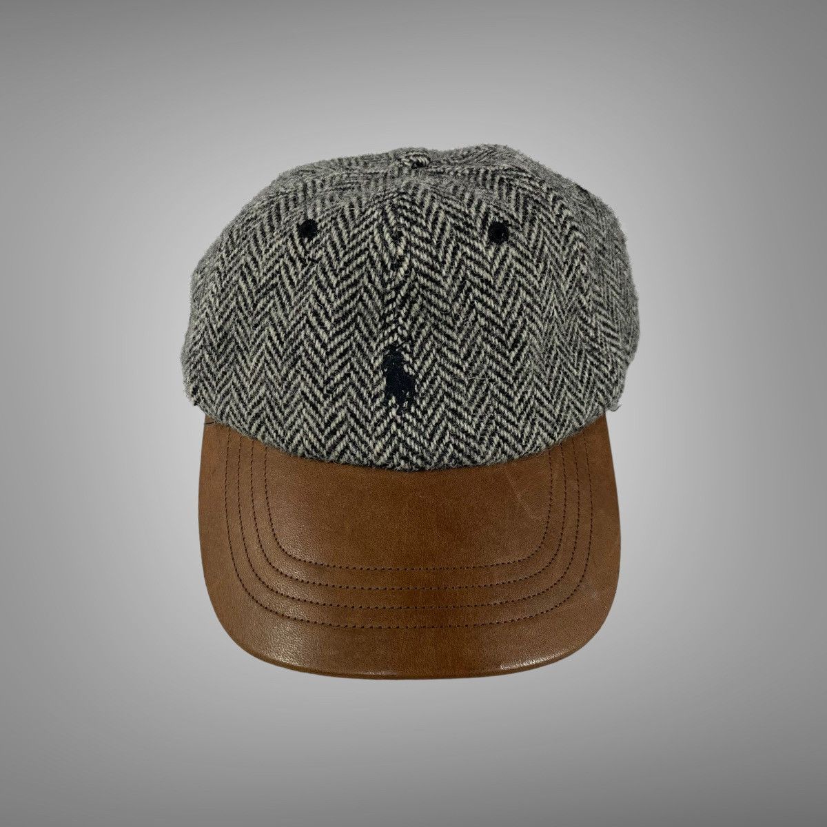Polo Ralph Lauren × Vintage Vintage 90s polo Ralph Lauren herringbone strap back hat Size ONE SIZE - 2 Thumbnail