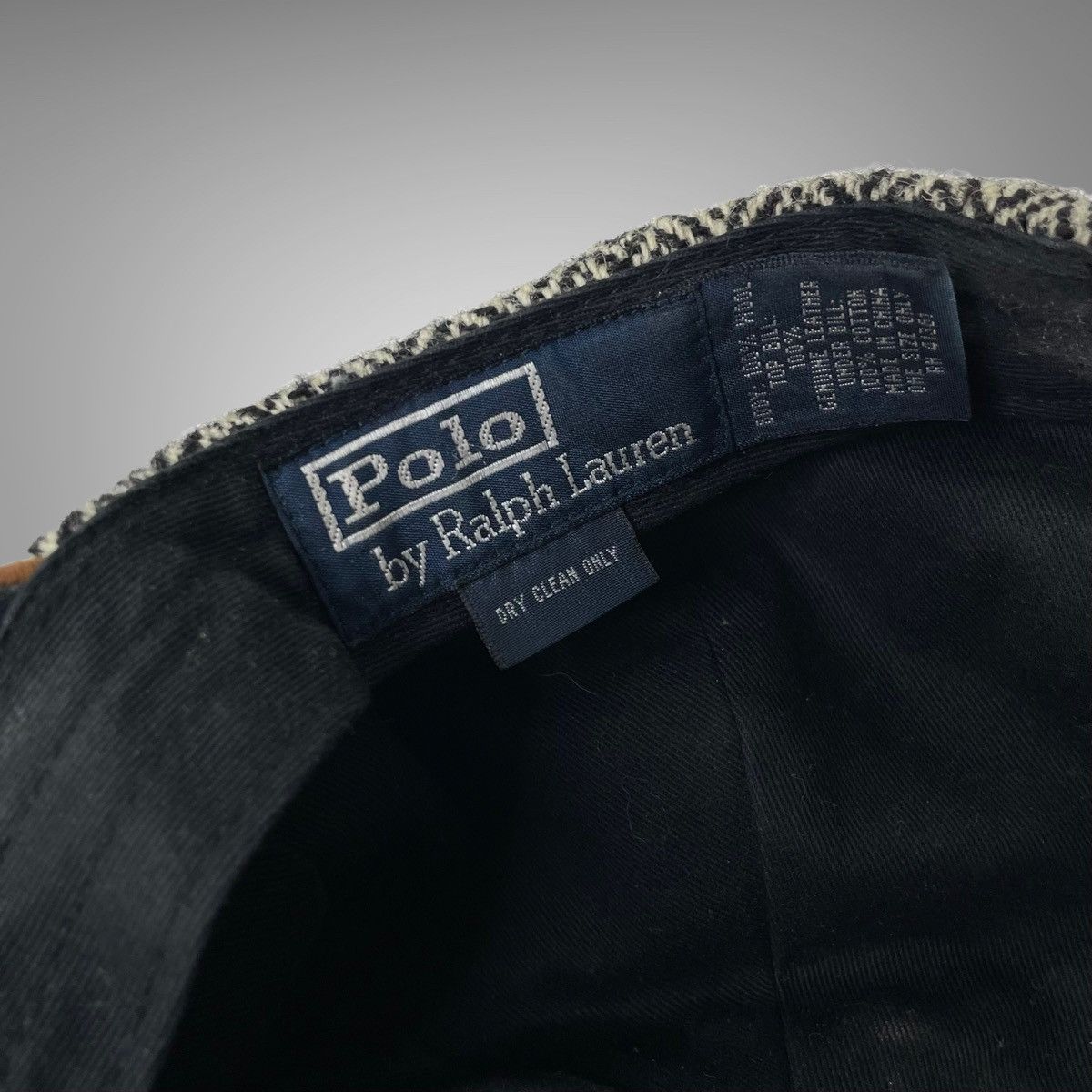 Polo Ralph Lauren × Vintage Vintage 90s polo Ralph Lauren herringbone strap back hat Size ONE SIZE - 4 Thumbnail