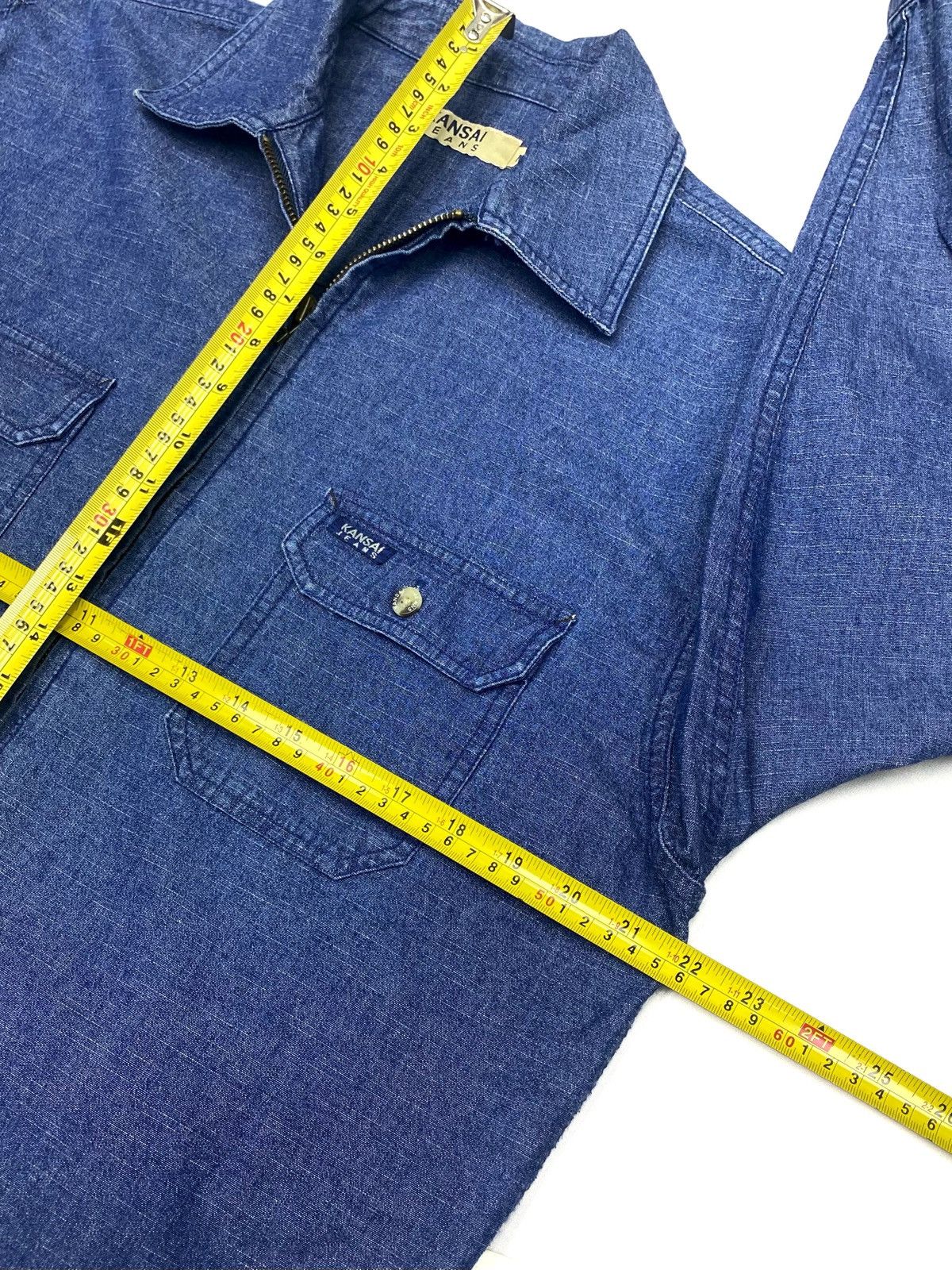 Kansai Yamamoto VINTAGE KANSAI JEANS FULL ZIPPED STYLE DENIM JACKET Size US M / EU 48-50 / 2 - 22 Thumbnail