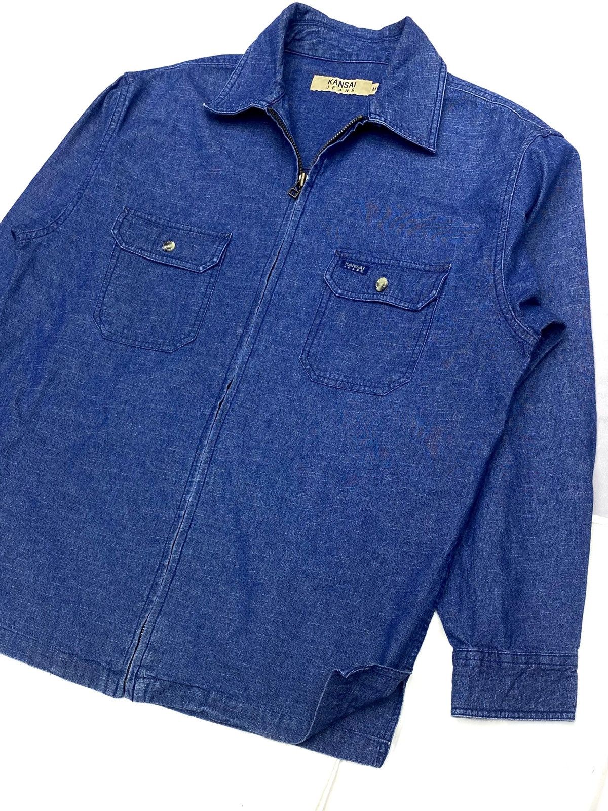 Kansai Yamamoto VINTAGE KANSAI JEANS FULL ZIPPED STYLE DENIM JACKET Size US M / EU 48-50 / 2 - 7 Thumbnail