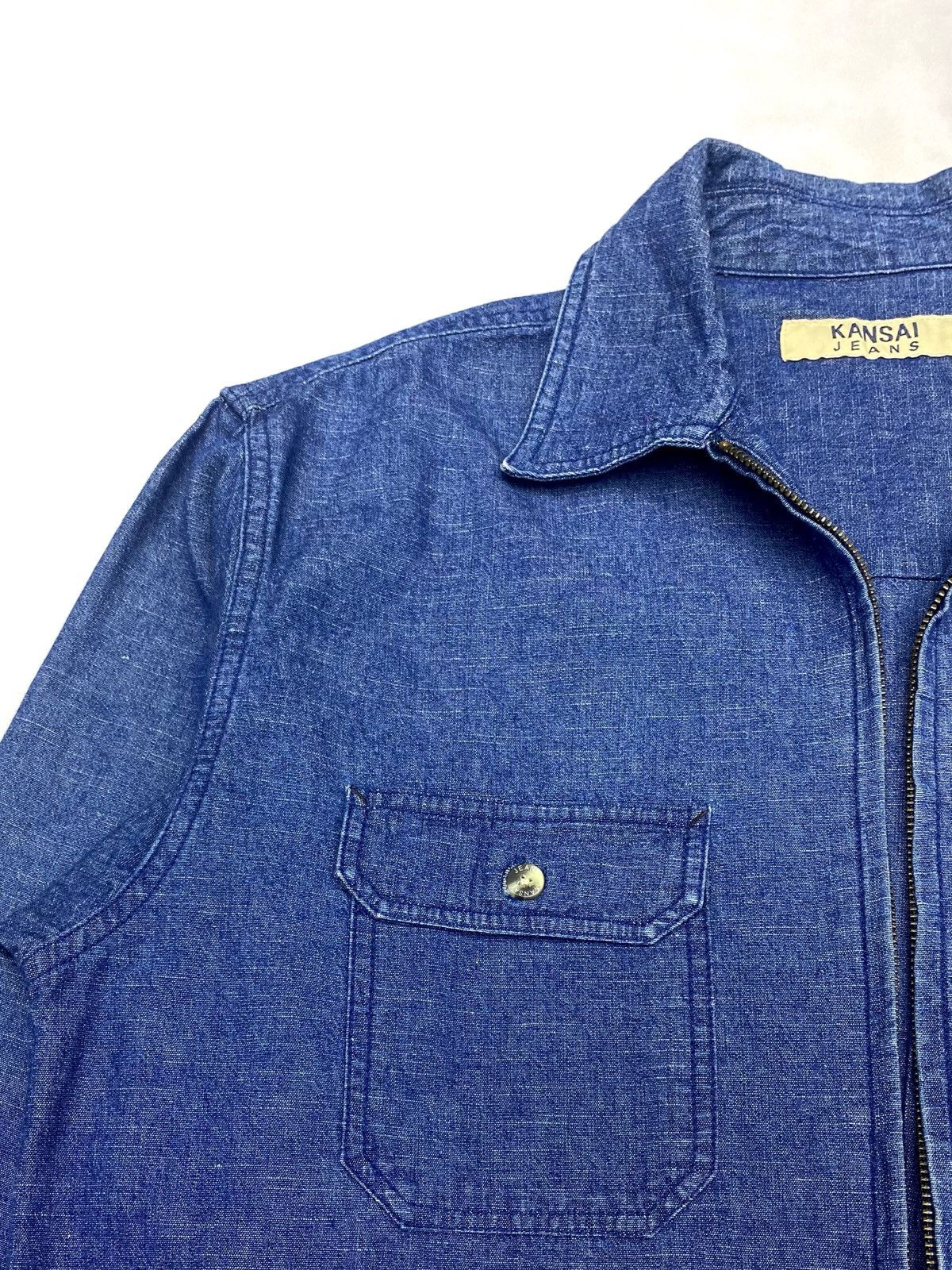 Kansai Yamamoto VINTAGE KANSAI JEANS FULL ZIPPED STYLE DENIM JACKET Size US M / EU 48-50 / 2 - 6 Thumbnail