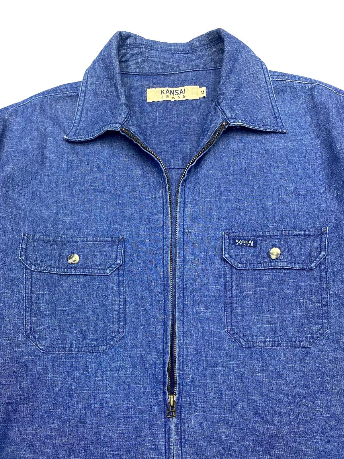 Kansai Yamamoto VINTAGE KANSAI JEANS FULL ZIPPED STYLE DENIM JACKET Size US M / EU 48-50 / 2 - 4 Thumbnail