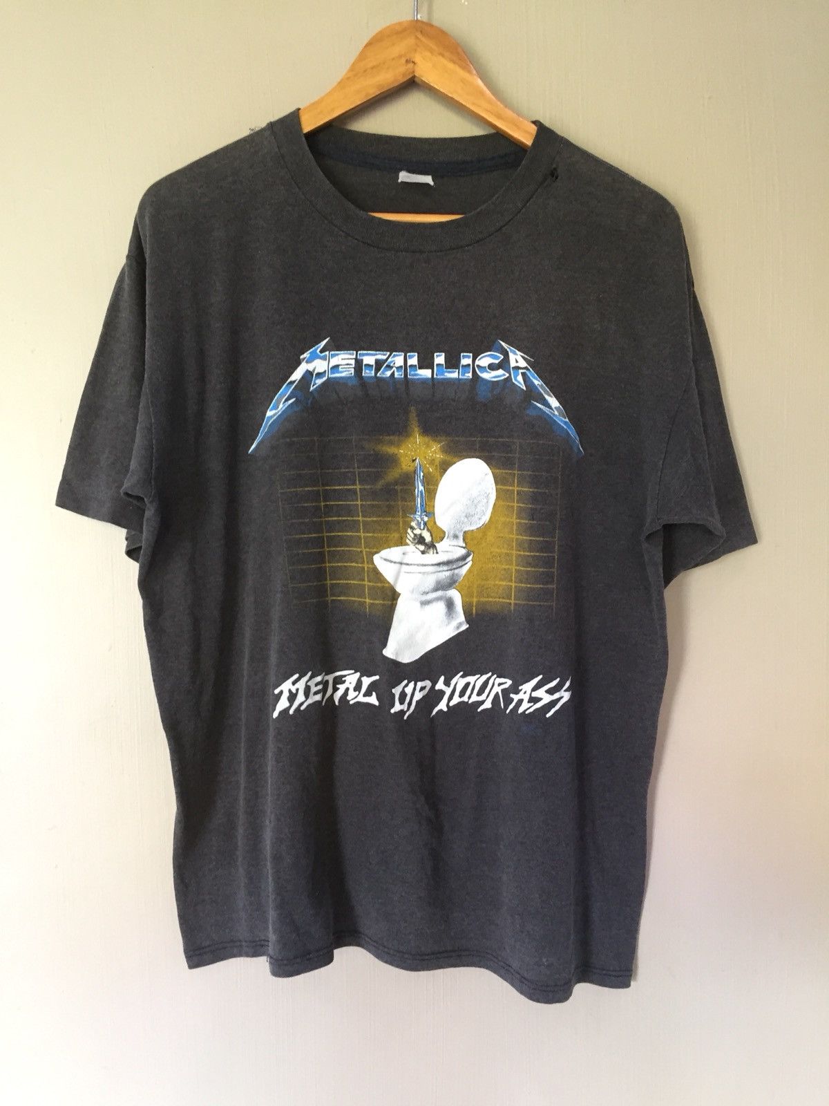 Metallica × Vintage VINTAGE 80s METALLICA METAL UP YOUR ASS TSHIRT Size US XL / EU 56 / 4 - 2 Thumbnail
