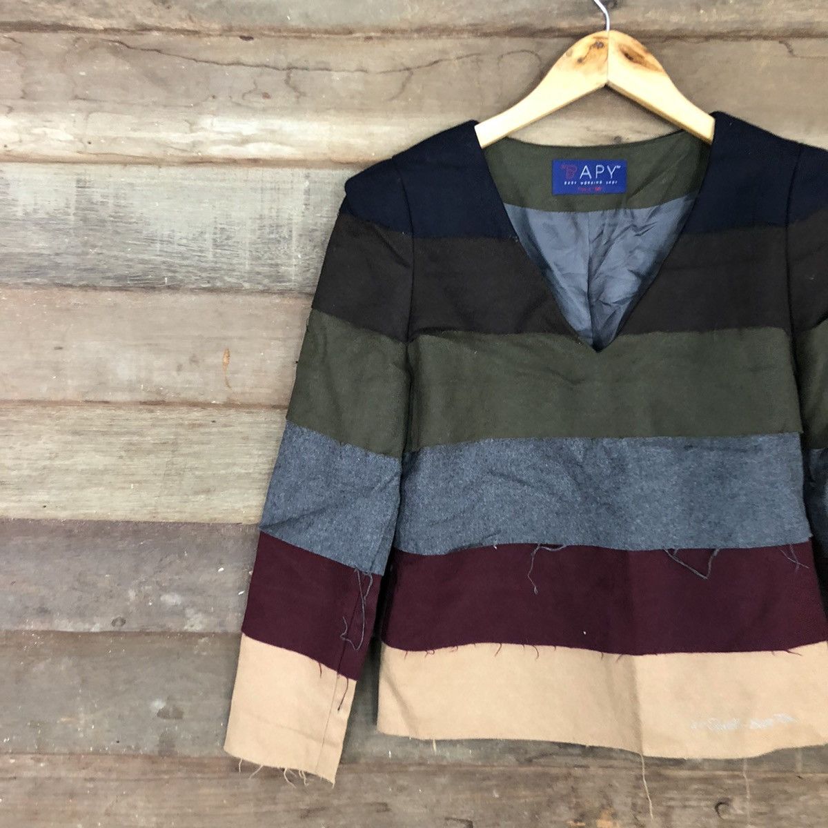 Japanese Brand × Seditionaries Bapy rainbow Multicolor patchwork knitwear #3128 Size S / US 4 / IT 40 - 6 Thumbnail