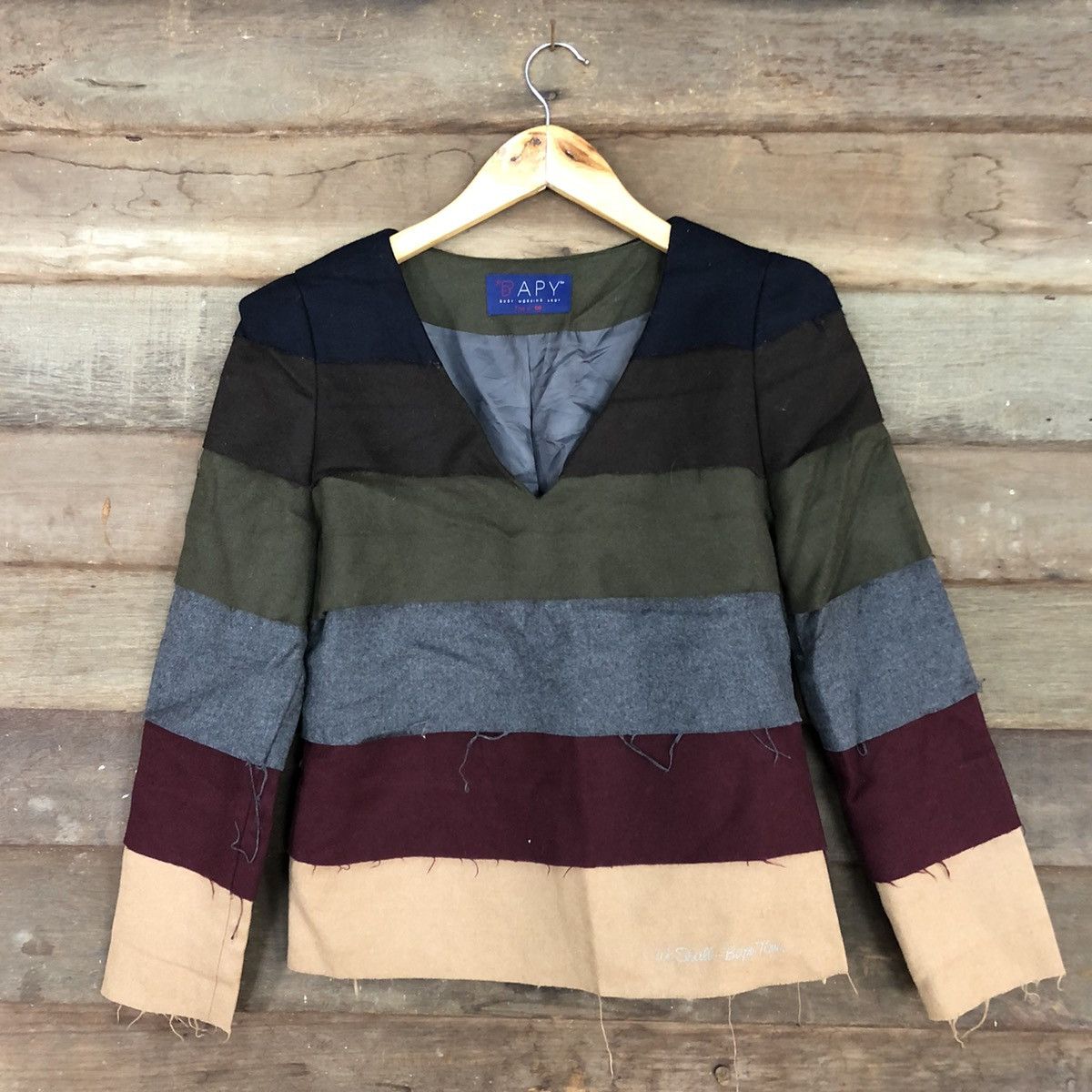 Japanese Brand × Seditionaries Bapy rainbow Multicolor patchwork knitwear #3128 Size S / US 4 / IT 40 - 7 Thumbnail