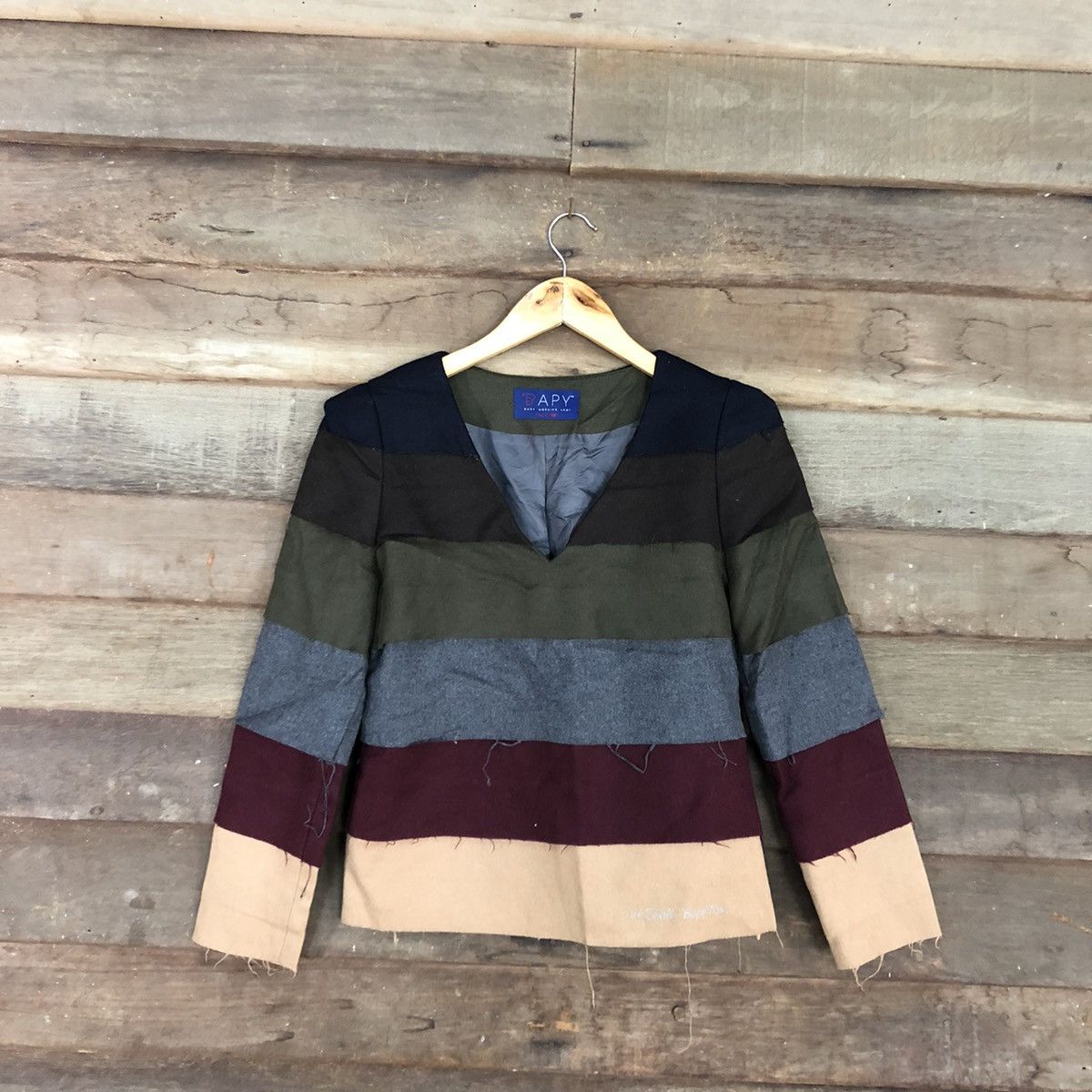 Japanese Brand × Seditionaries Bapy rainbow Multicolor patchwork knitwear #3128 Size S / US 4 / IT 40 - 3 Thumbnail