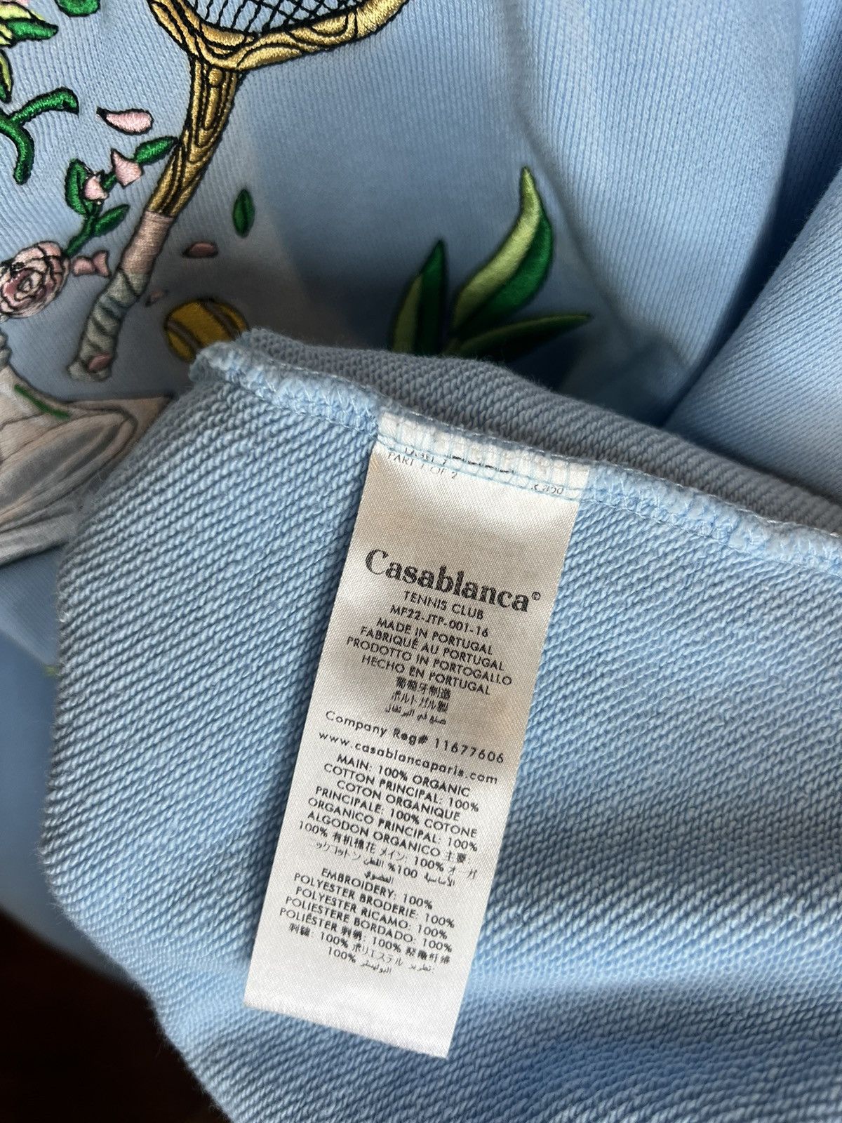Casablanca Casablanca “Casa Way” Embroidered Blue Sweatshirt Size US L / EU 52-54 / 3 - 5 Thumbnail
