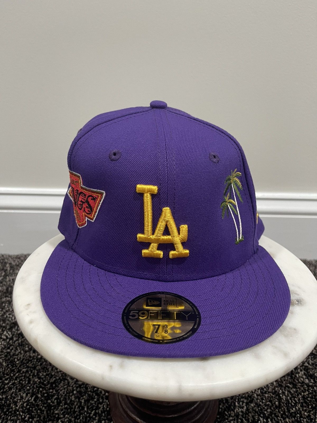 image of Bettertm x Just Don Better Gift Mlb La Dodgers Purple Fitted Hat, Men's