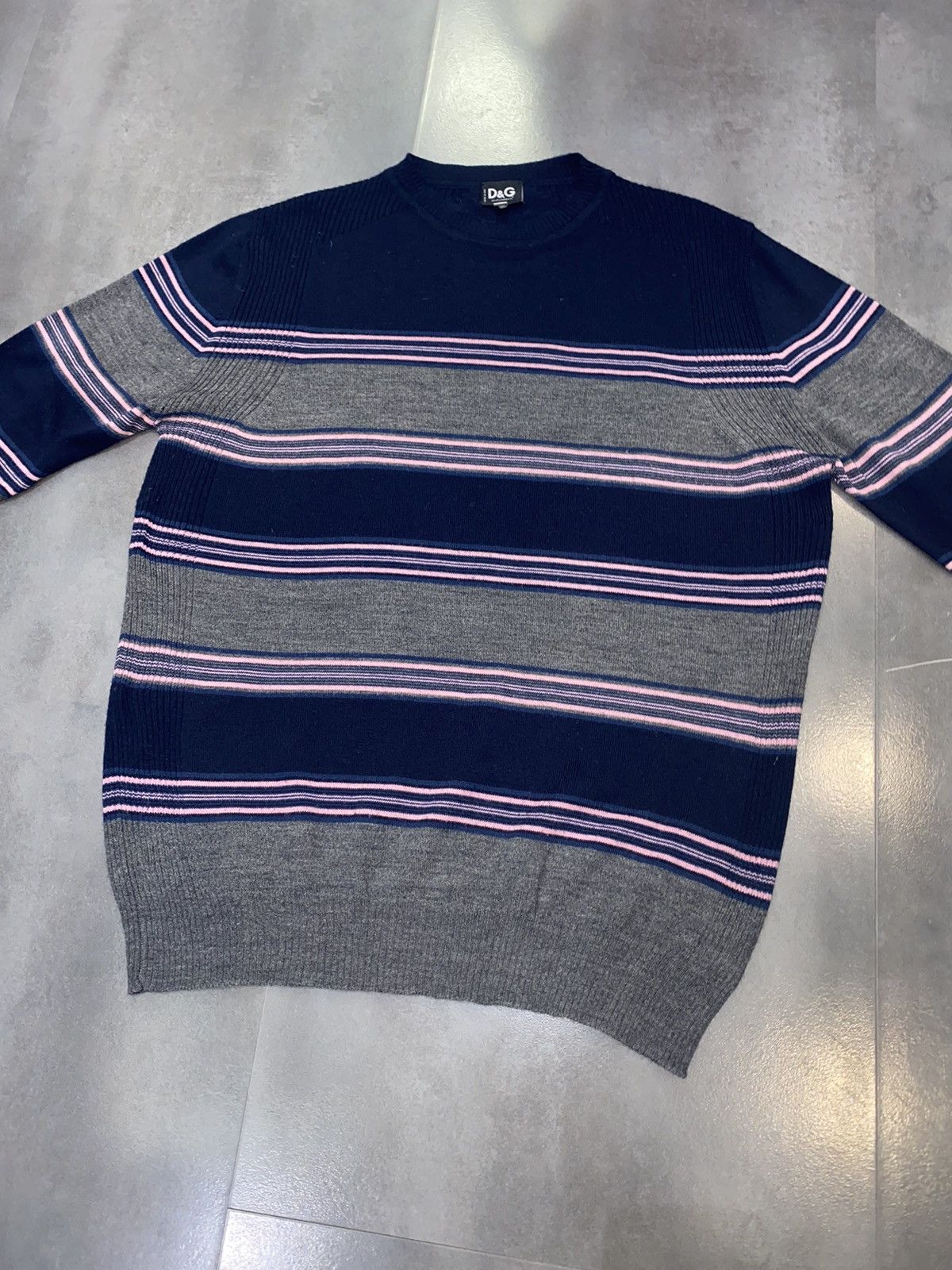 Dolce & Gabbana Archive Dolce & Gabbana Striped Thin Wool Sweater Size US L / EU 52-54 / 3 - 9 Thumbnail