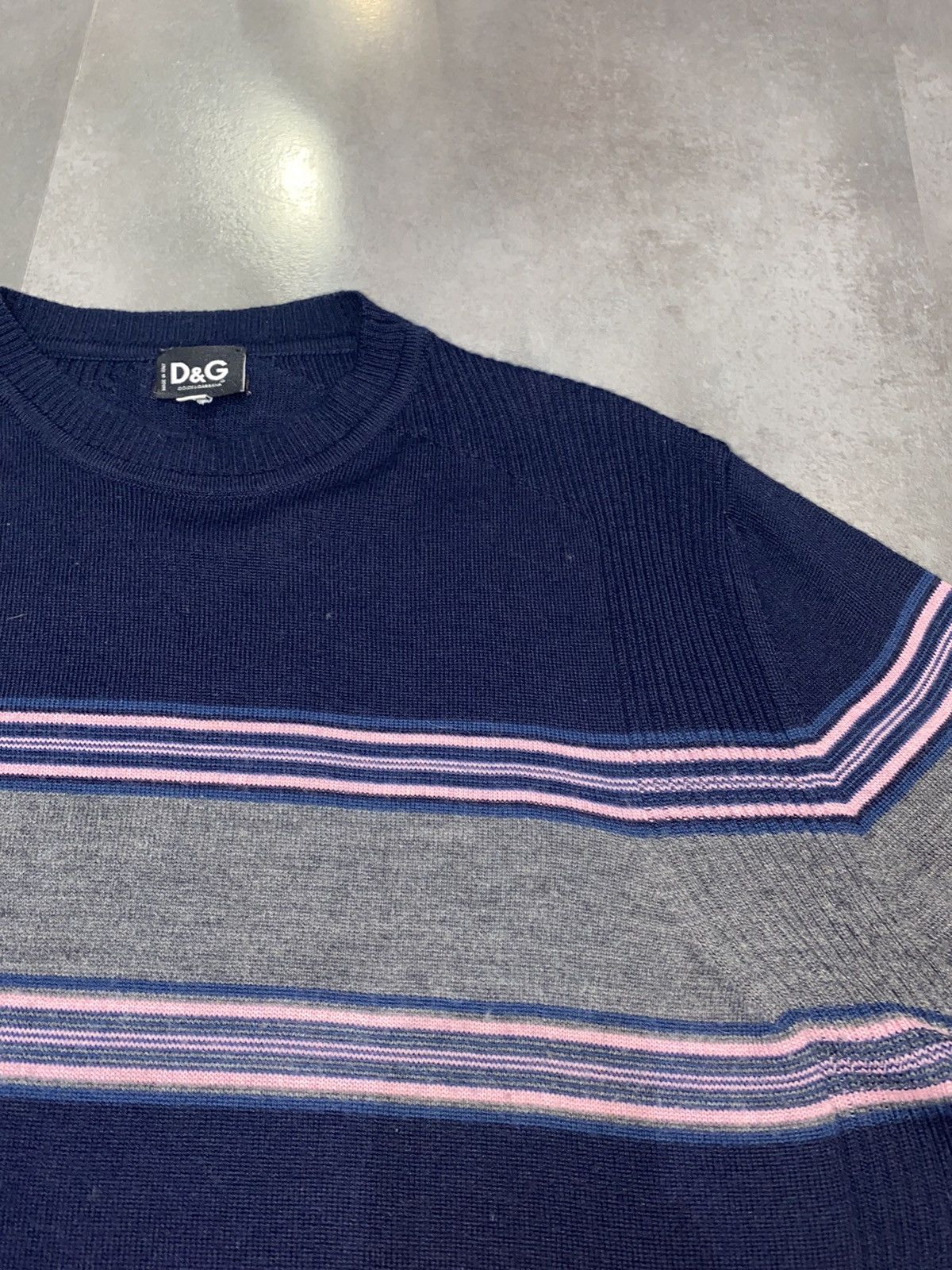 Dolce & Gabbana Archive Dolce & Gabbana Striped Thin Wool Sweater Size US L / EU 52-54 / 3 - 10 Thumbnail