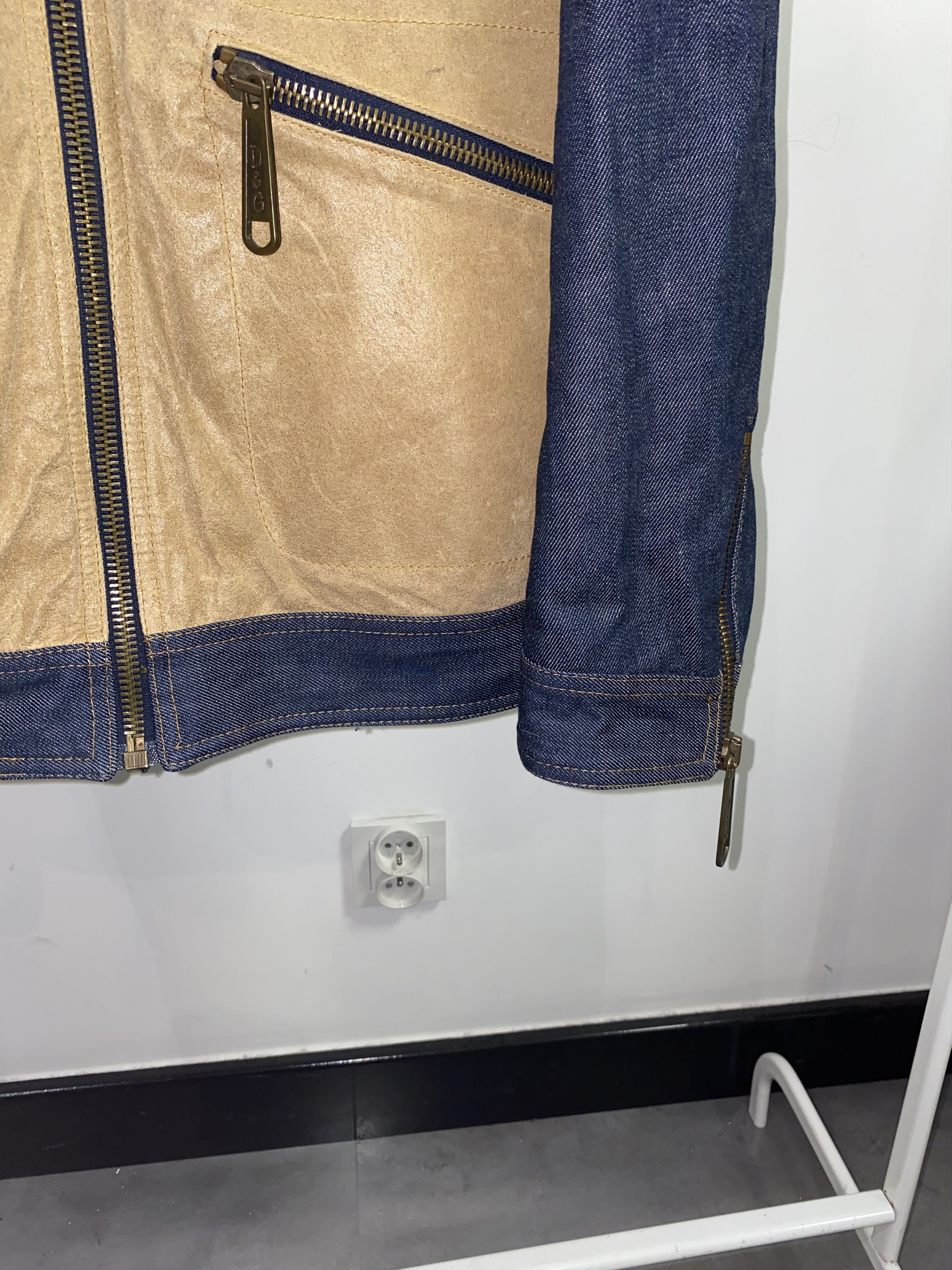 Dolce & Gabbana Multizipped Leather Wool Jacket