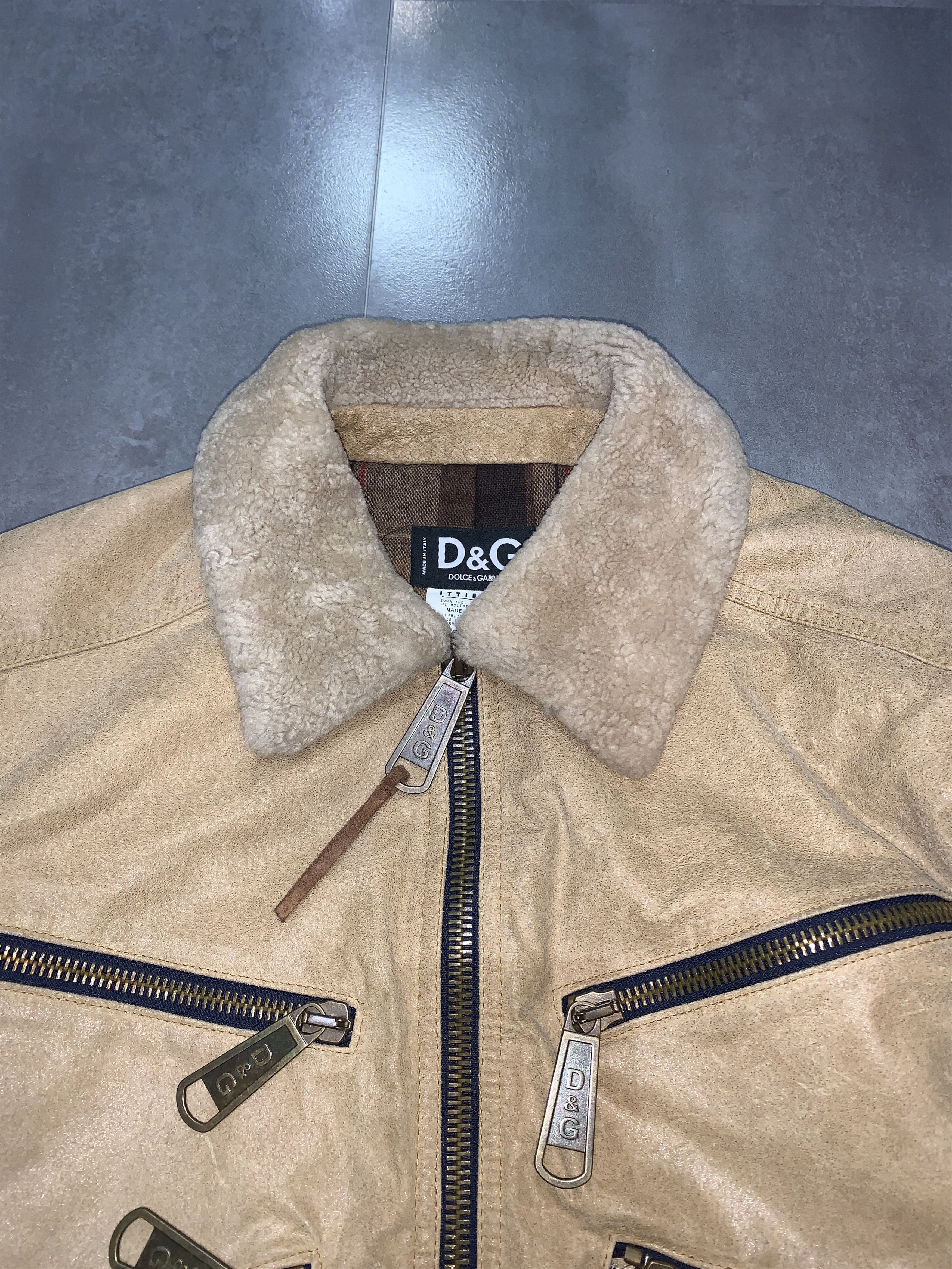 Dolce & Gabbana Multizipped Leather Wool Jacket