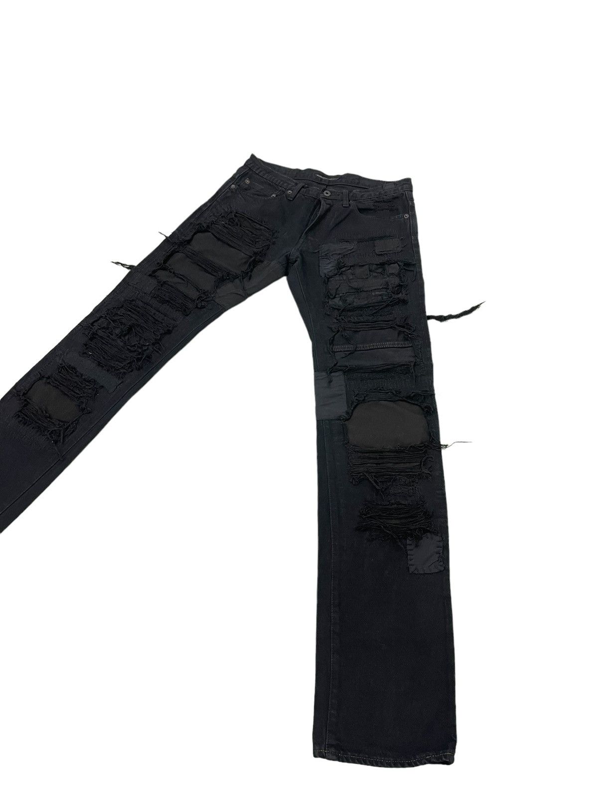 Japanese Brand Patchwork Boro Jeans Over Design Creation Japan Slim 2🟦7 Size US 30 / EU 46 - 4 Thumbnail