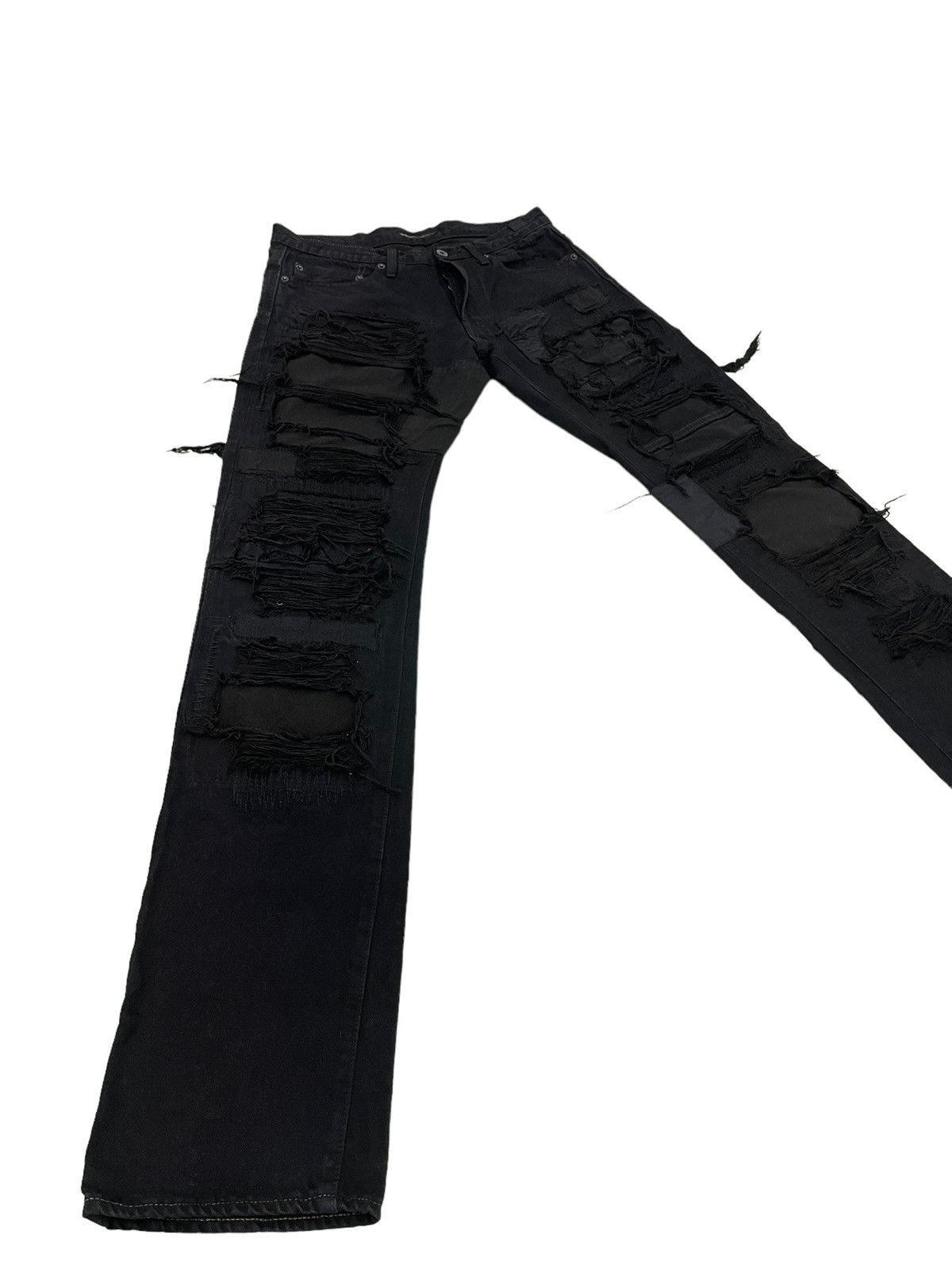 Japanese Brand Patchwork Boro Jeans Over Design Creation Japan Slim 2🟦7 Size US 30 / EU 46 - 3 Thumbnail