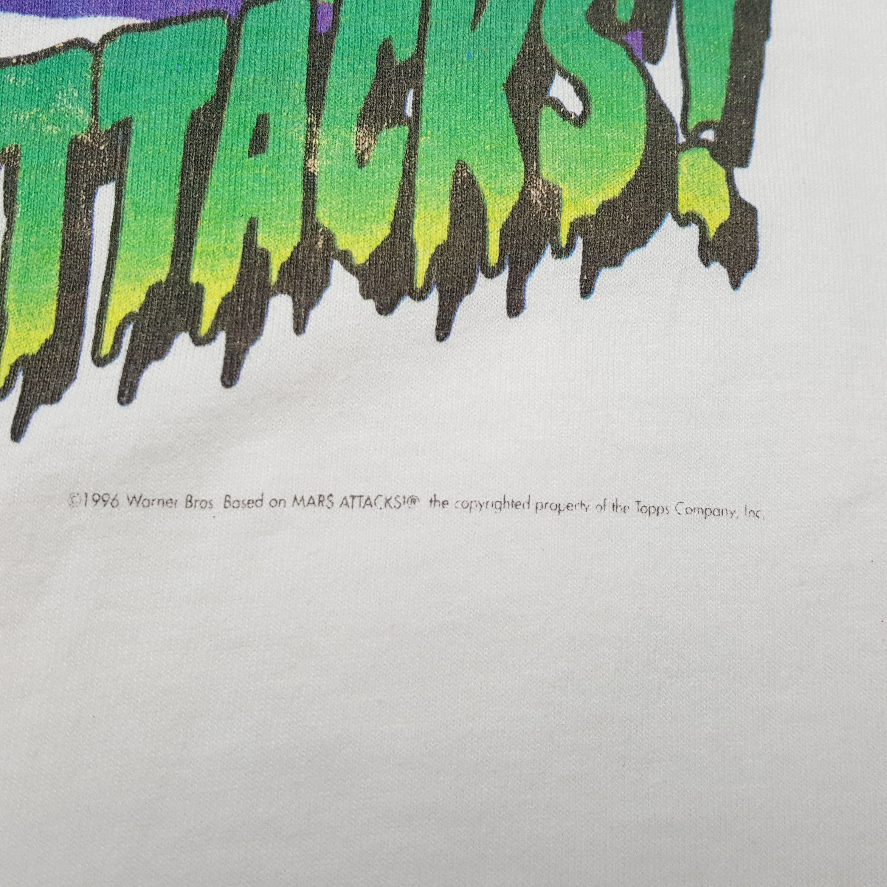 Vintage MARS ATTACK American Movie Vintage 90's Tshirt Size US S / EU 44-46 / 1 - 5 Thumbnail