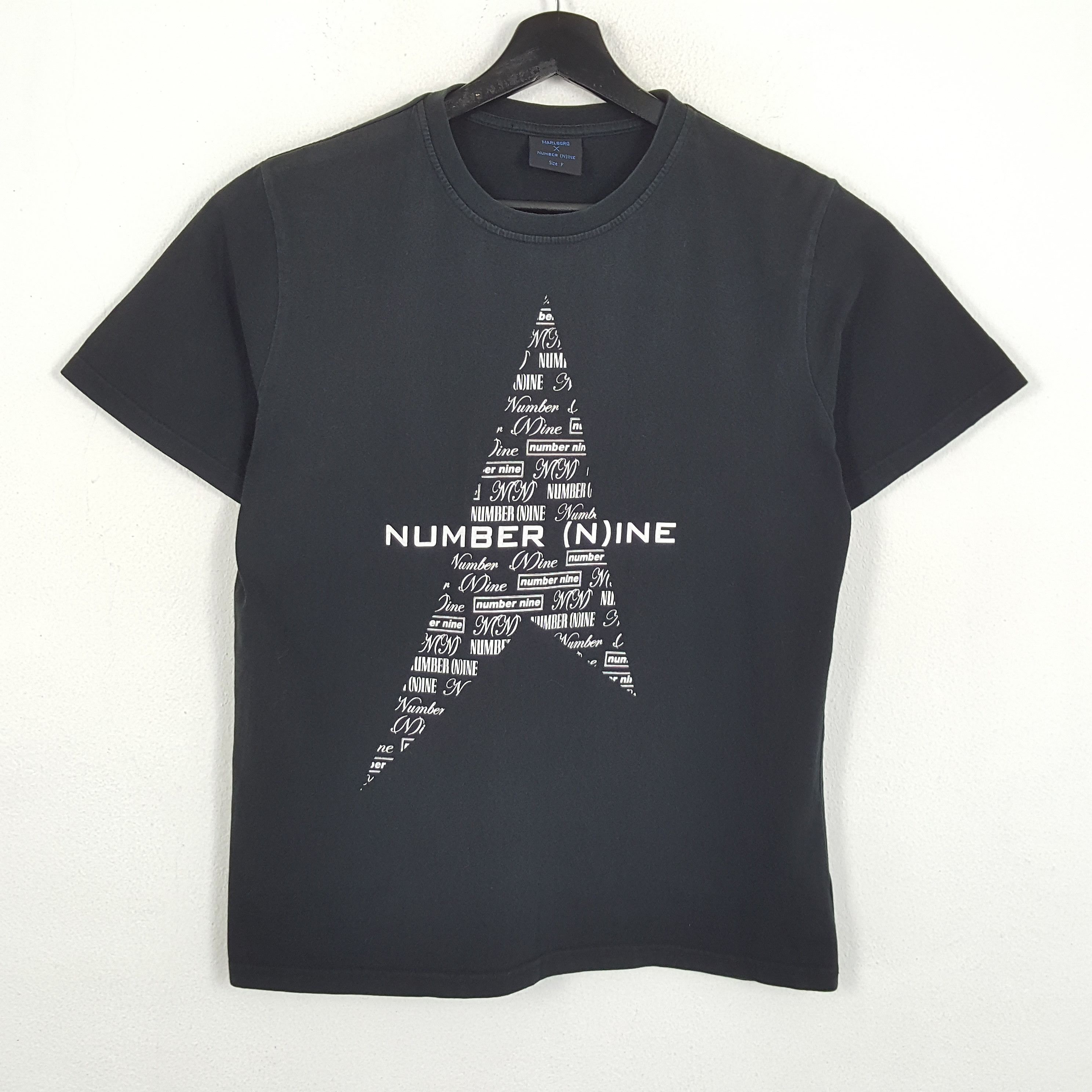 NUMBER NINE Japanese Brand Streetwear Logo Design Tshirt