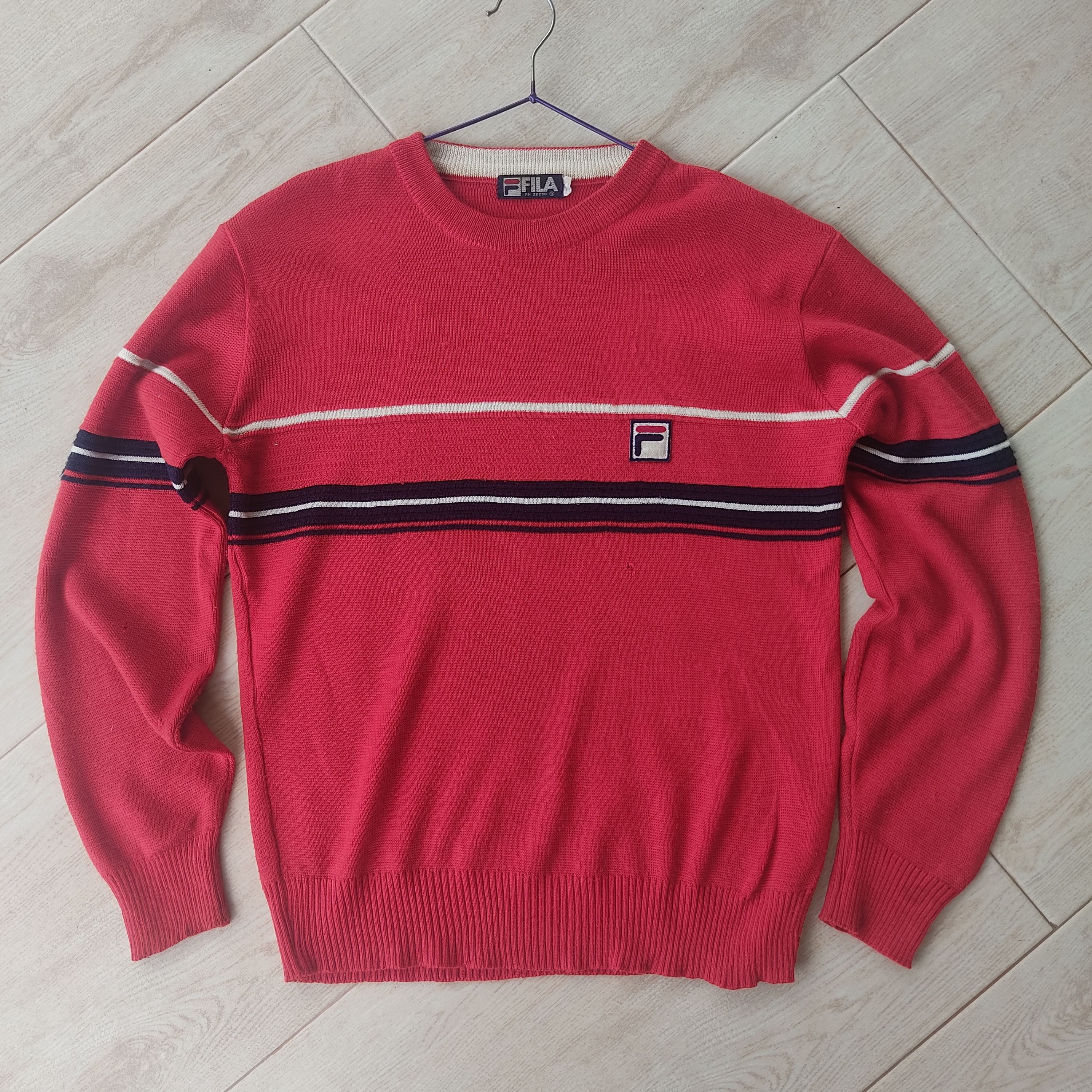 Fila × Vintage Vintage Fila Embroidery Logo Stripes Crew Neck Knitwear Size US M / EU 48-50 / 2 - 1 Thumbnail