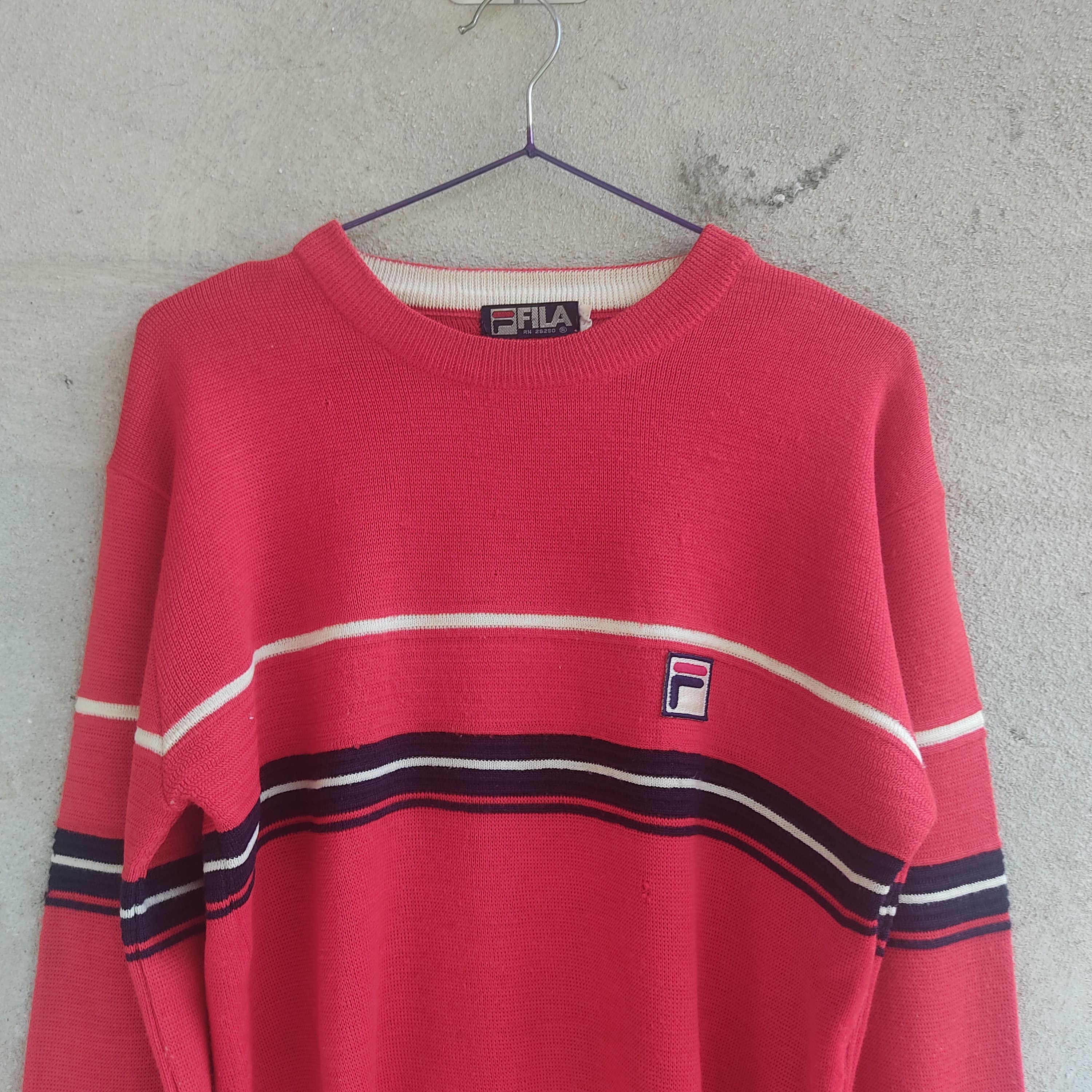Fila × Vintage Vintage Fila Embroidery Logo Stripes Crew Neck Knitwear Size US M / EU 48-50 / 2 - 3 Thumbnail