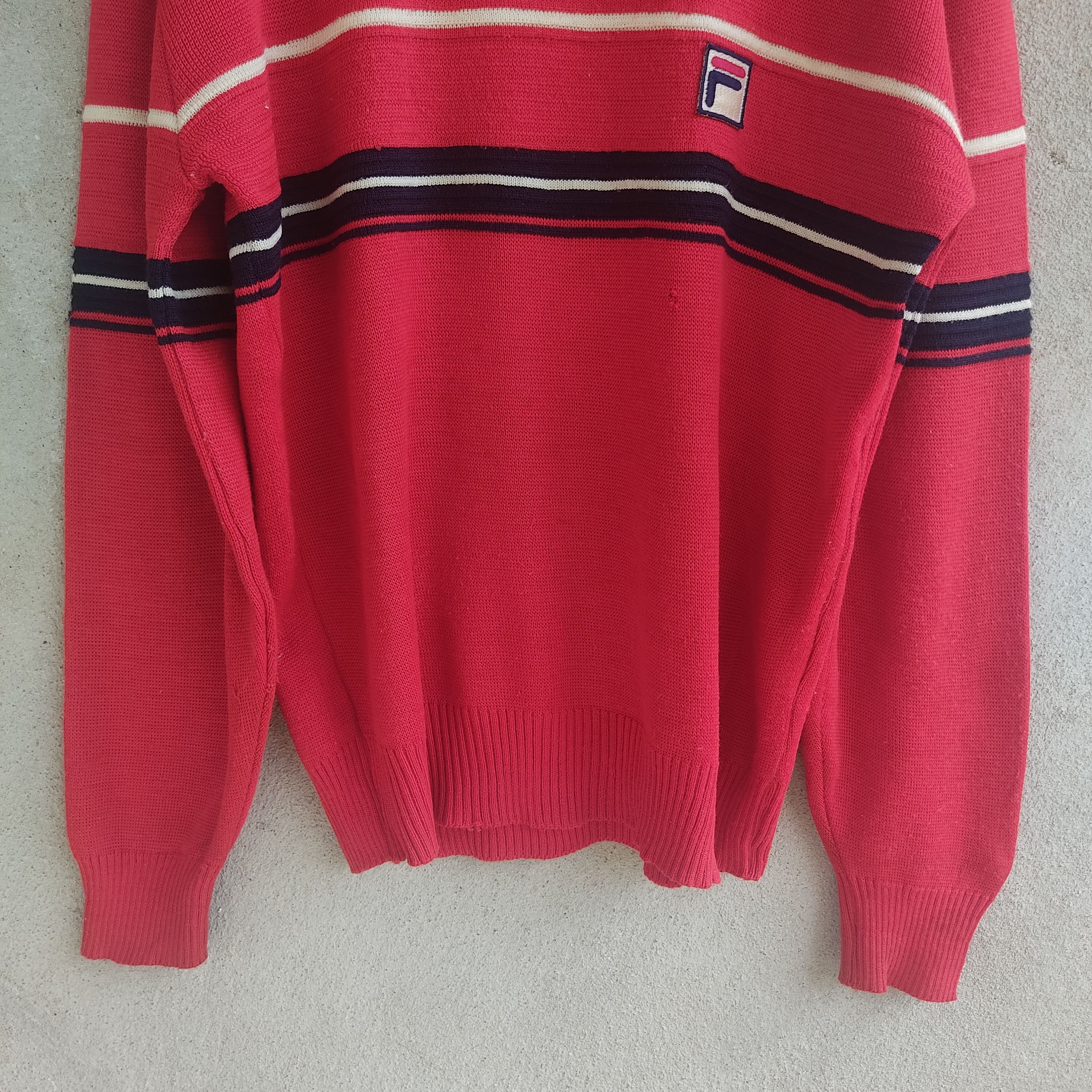 Fila × Vintage Vintage Fila Embroidery Logo Stripes Crew Neck Knitwear Size US M / EU 48-50 / 2 - 4 Thumbnail