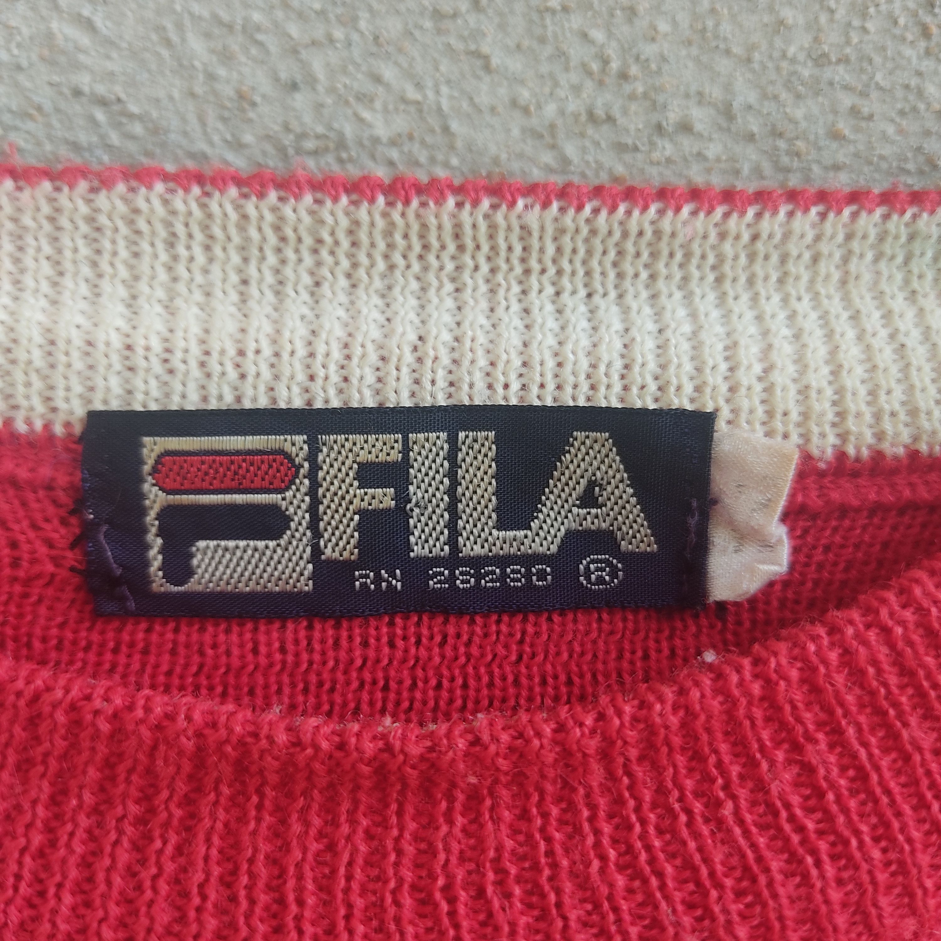 Fila × Vintage Vintage Fila Embroidery Logo Stripes Crew Neck Knitwear Size US M / EU 48-50 / 2 - 5 Thumbnail