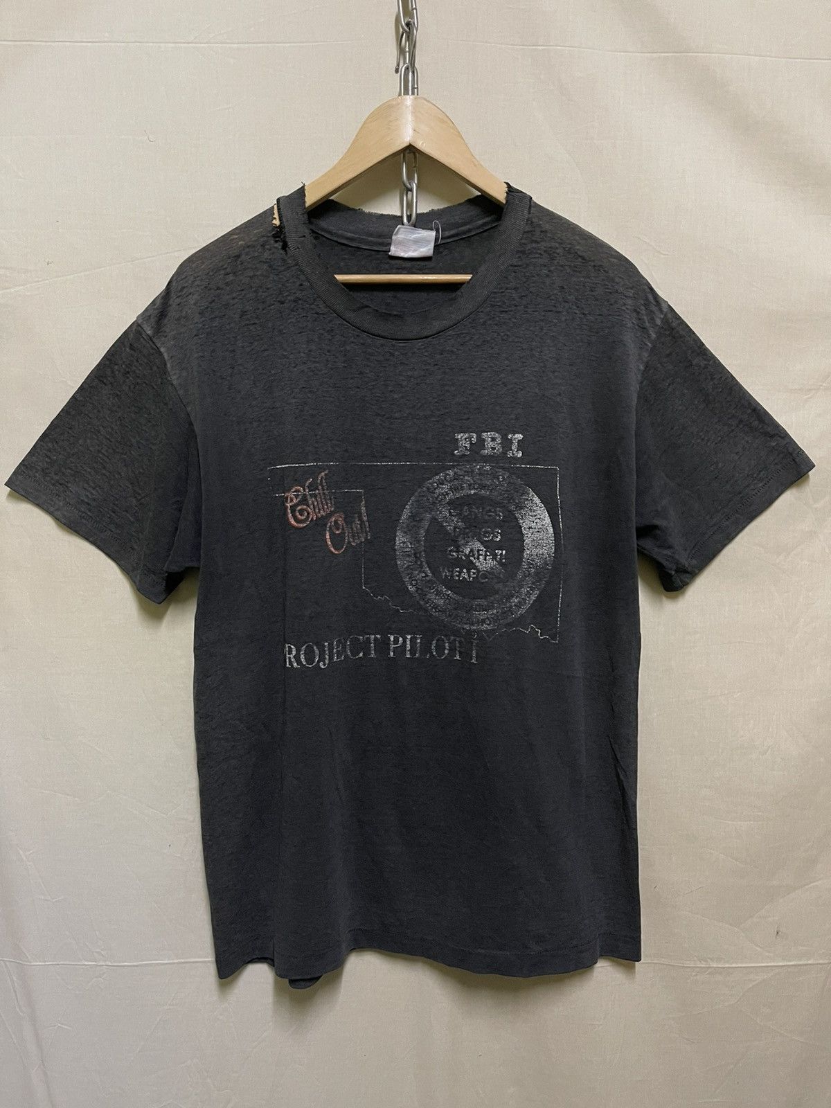 Vintage Vintage Thrashed Project Pilot Gangs Drug Weapon Faded Size US L / EU 52-54 / 3 - 1 Thumbnail