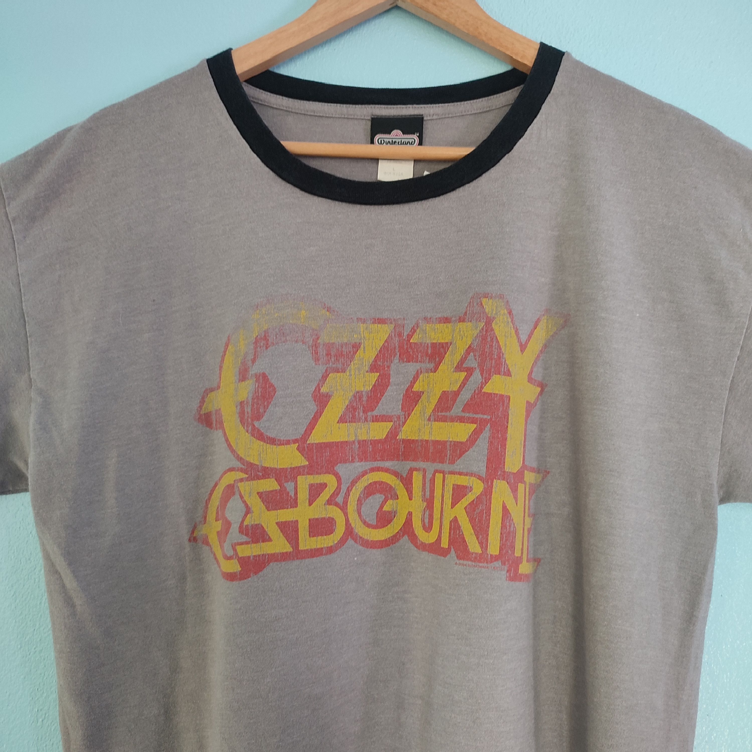 Band Tees × Vintage OZZY OSBOURNE American Rock Band Ringer Style Tshirt Size US L / EU 52-54 / 3 - 2 Thumbnail