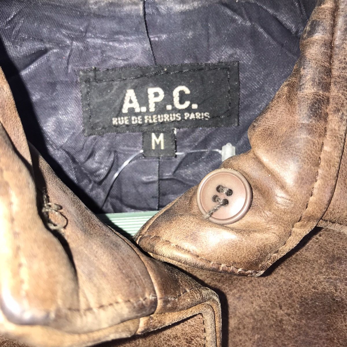 A.P.C. × Vintage APC paris leather jacket coat Size M / US 6-8 / IT 42-44 - 3 Thumbnail