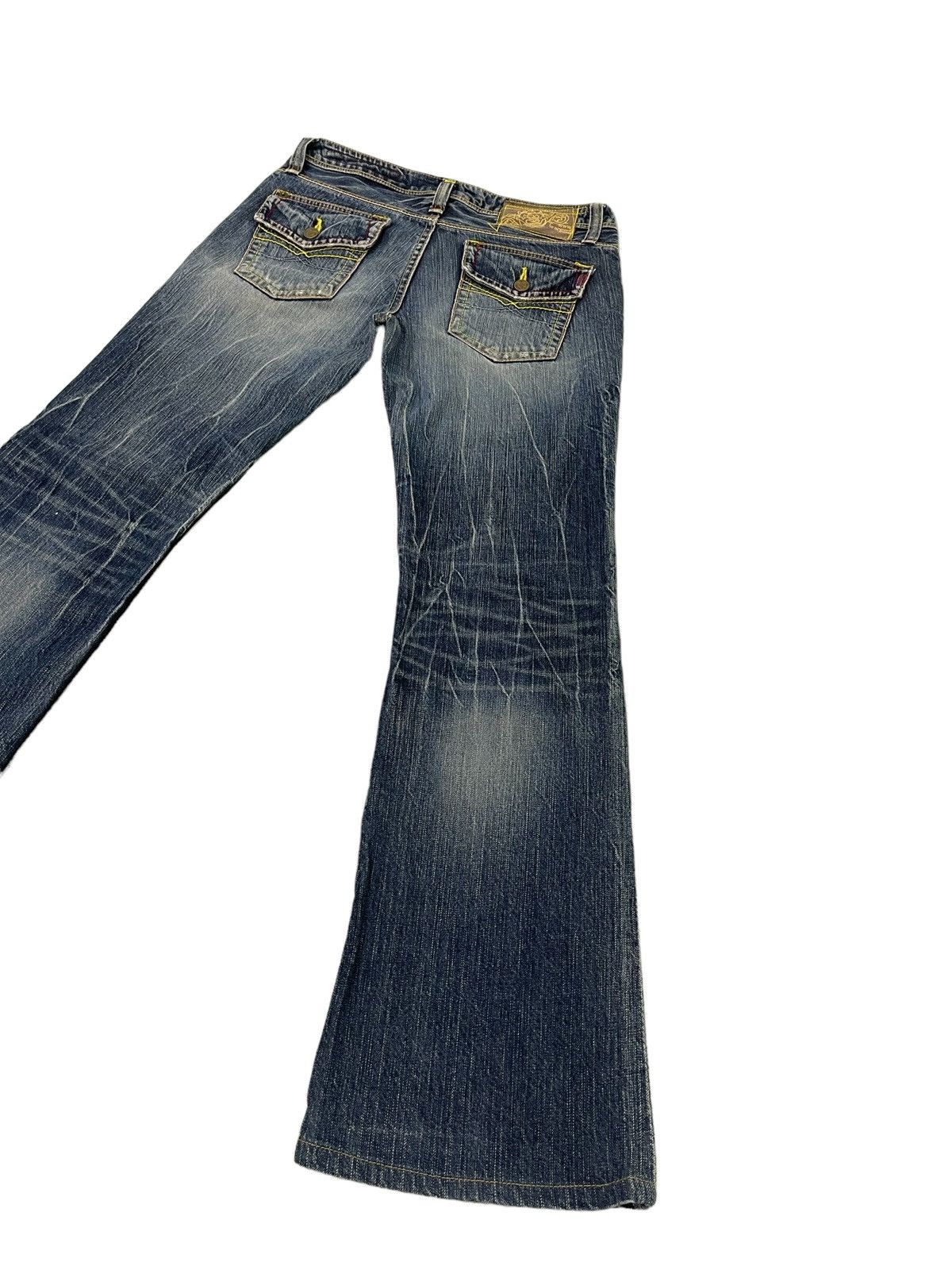 Japanese Brand Flare Jeans Brappers Japan Low Rise Boot Cut Clawmark 2🟦7 Size US 29 - 14 Thumbnail
