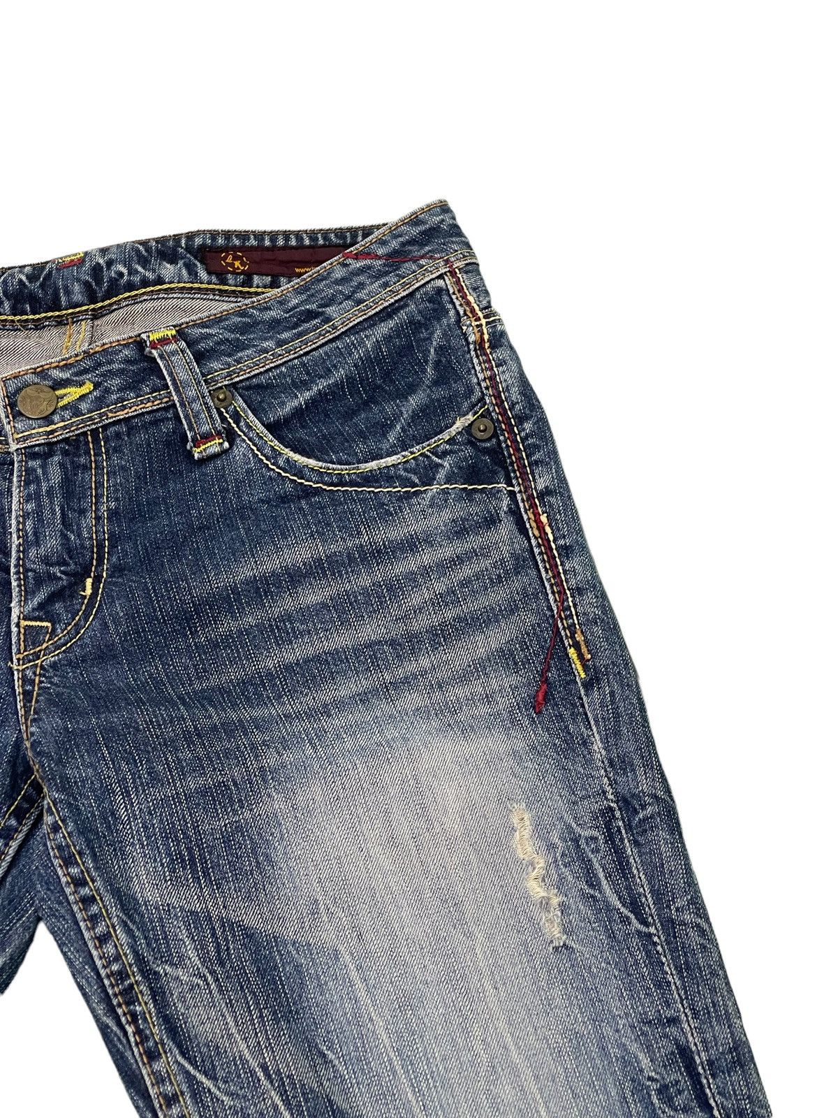 Japanese Brand Flare Jeans Brappers Japan Low Rise Boot Cut Clawmark 2🟦7 Size US 29 - 8 Thumbnail