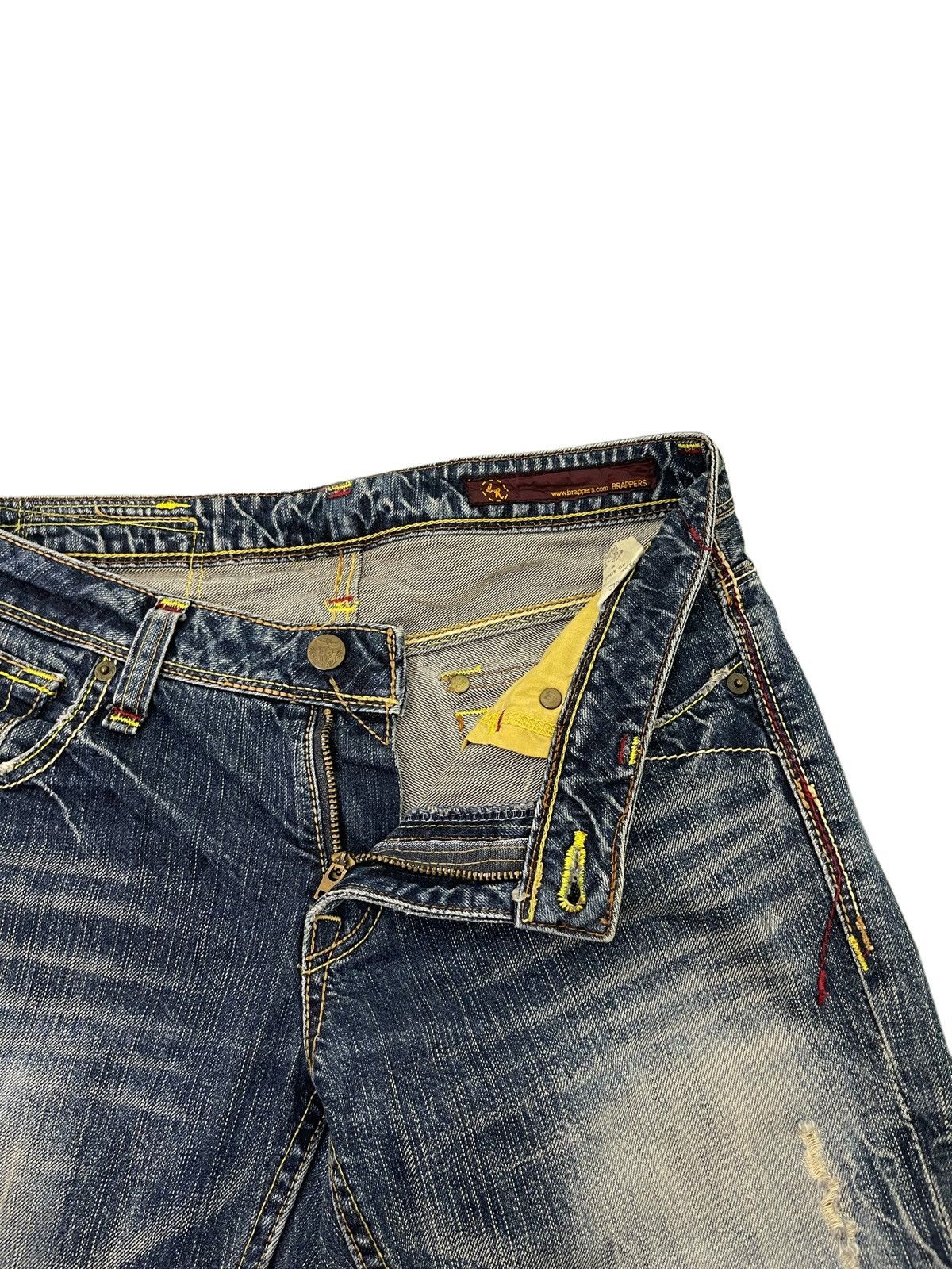 Japanese Brand Flare Jeans Brappers Japan Low Rise Boot Cut Clawmark 2🟦7 Size US 29 - 10 Thumbnail