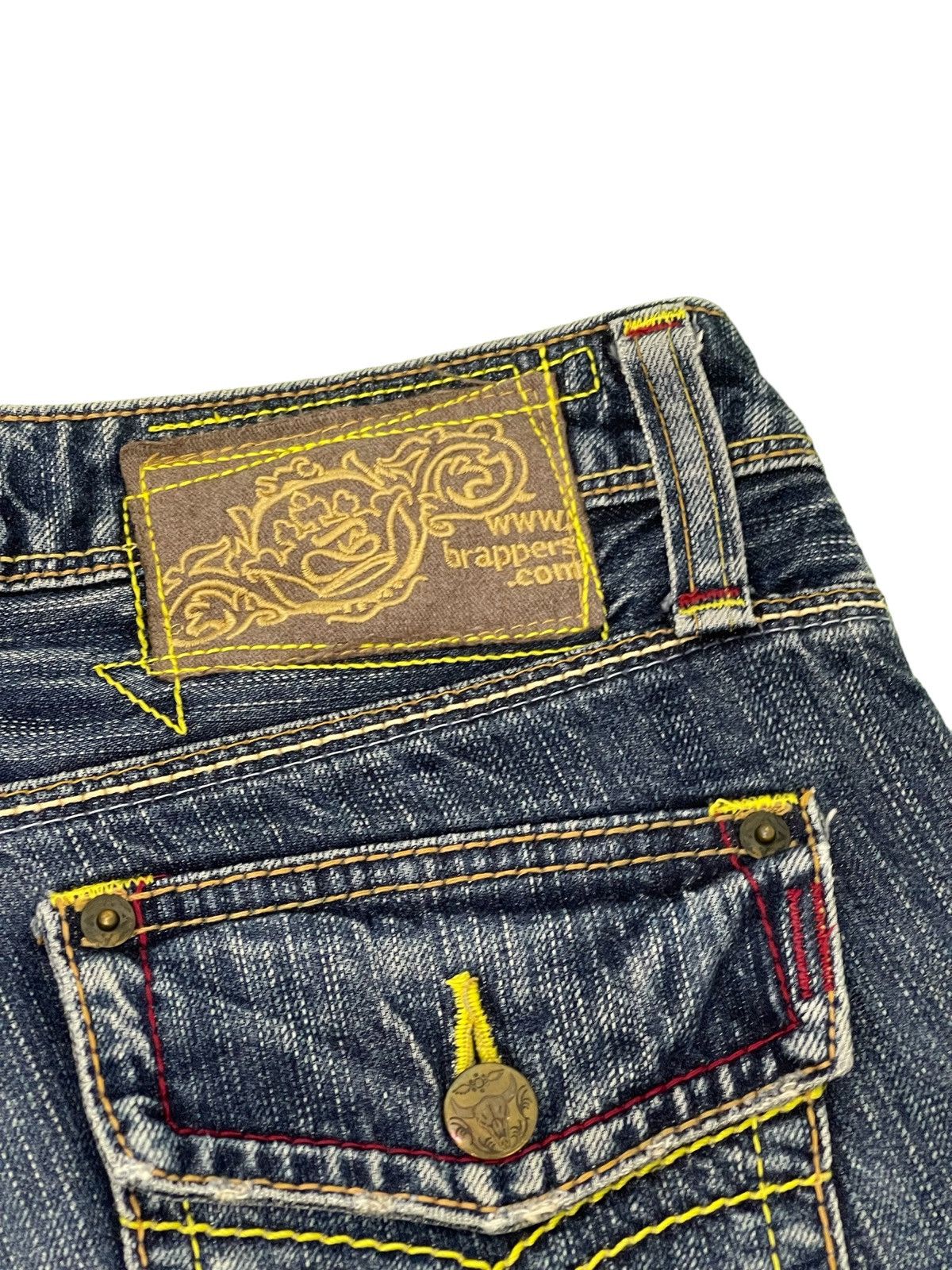 Japanese Brand Flare Jeans Brappers Japan Low Rise Boot Cut Clawmark 2🟦7 Size US 29 - 20 Thumbnail