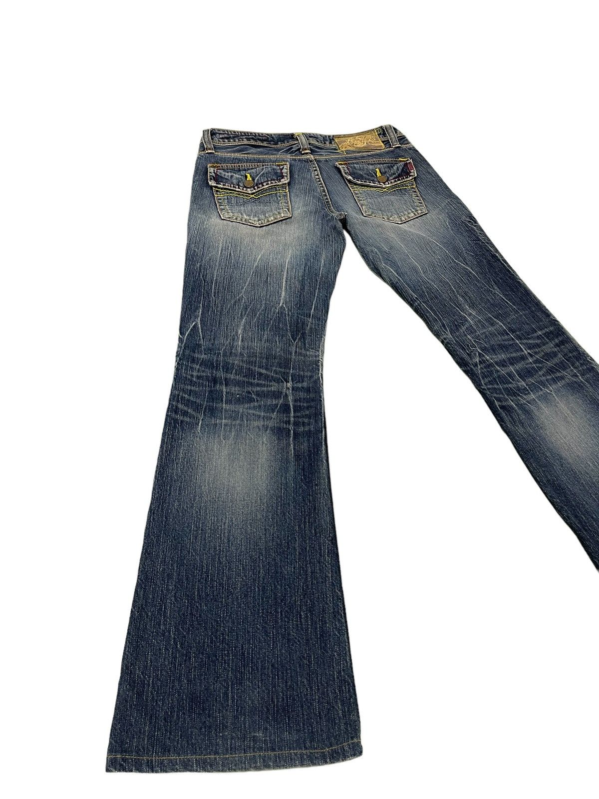 Japanese Brand Flare Jeans Brappers Japan Low Rise Boot Cut Clawmark 2🟦7 Size US 29 - 13 Thumbnail