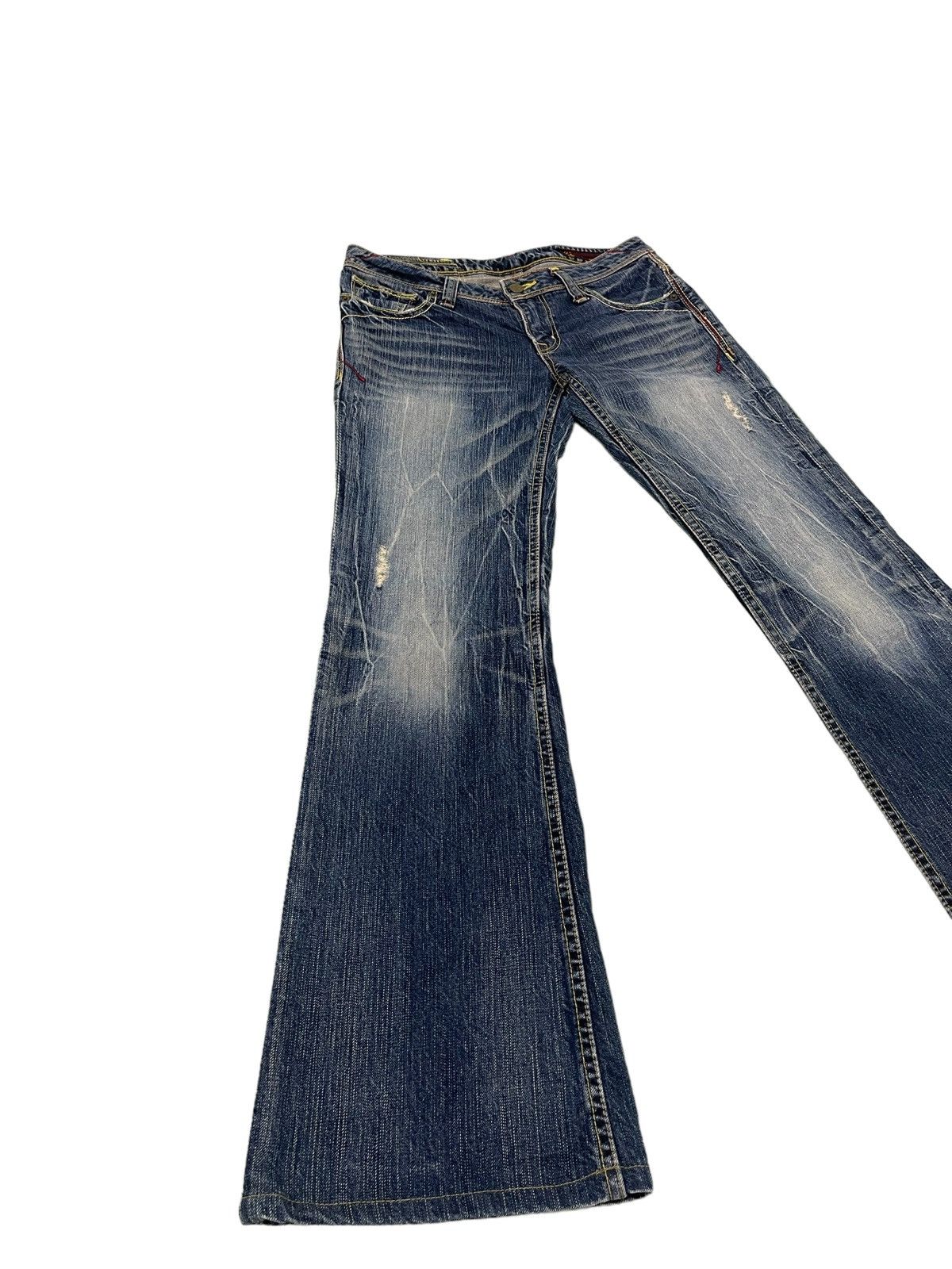 Japanese Brand Flare Jeans Brappers Japan Low Rise Boot Cut Clawmark 2🟦7 Size US 29 - 1 Thumbnail